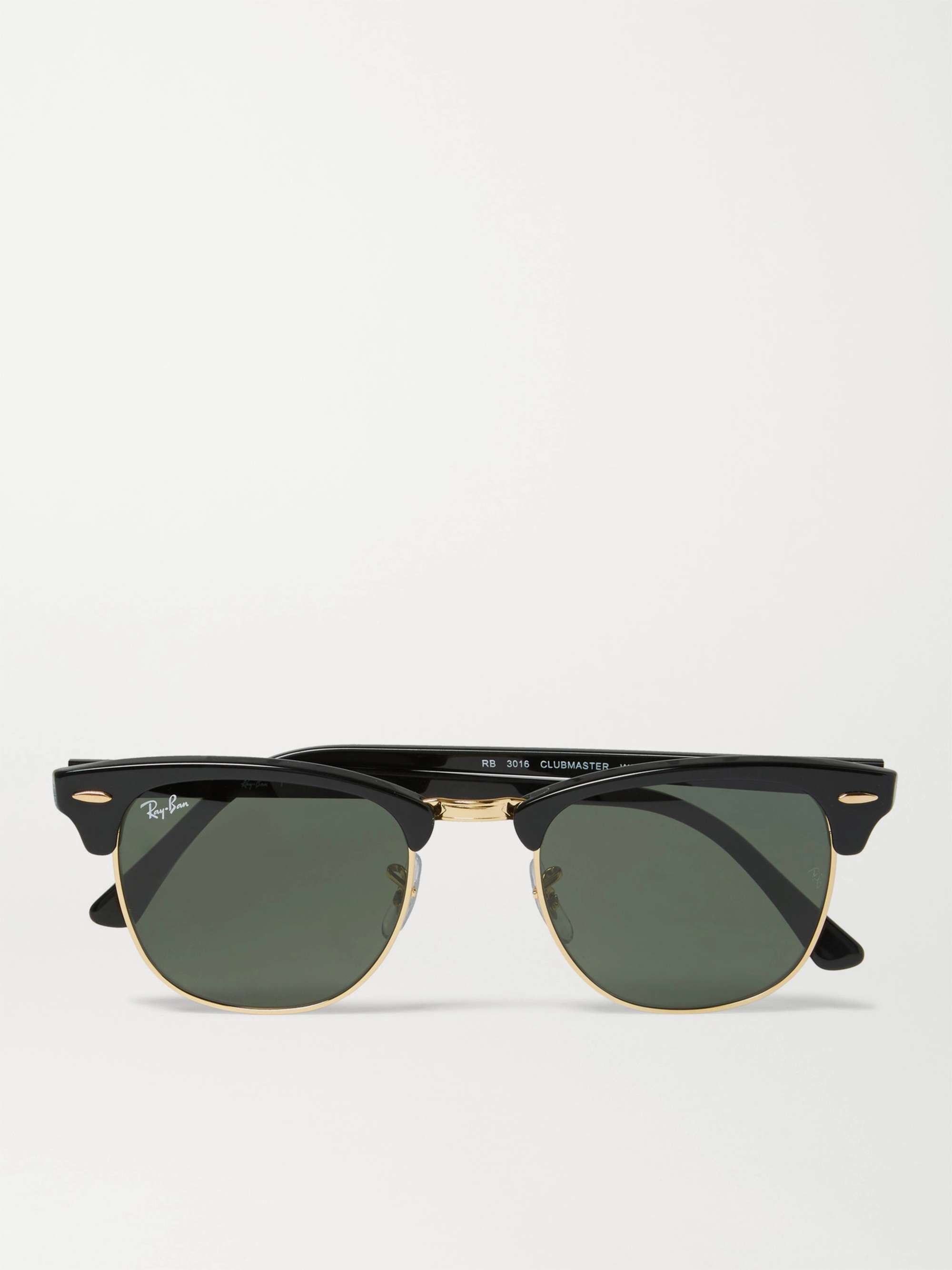 RAY-BAN Clubmaster Square-Frame Acetate and Gold-Tone Sunglasses | MR PORTER