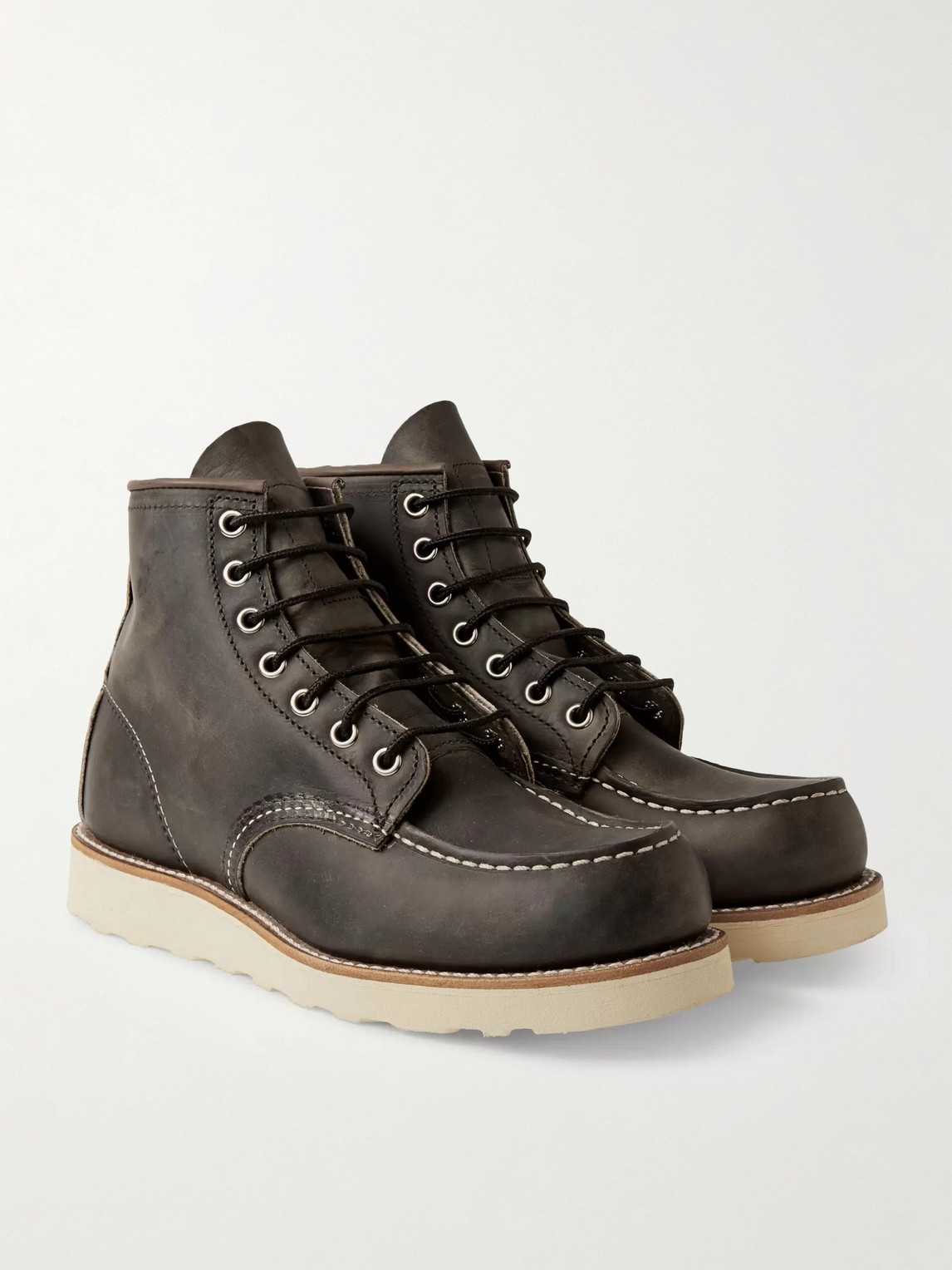 Shop Red Wing Shoes 8890 Moc Leather Boots In Gray