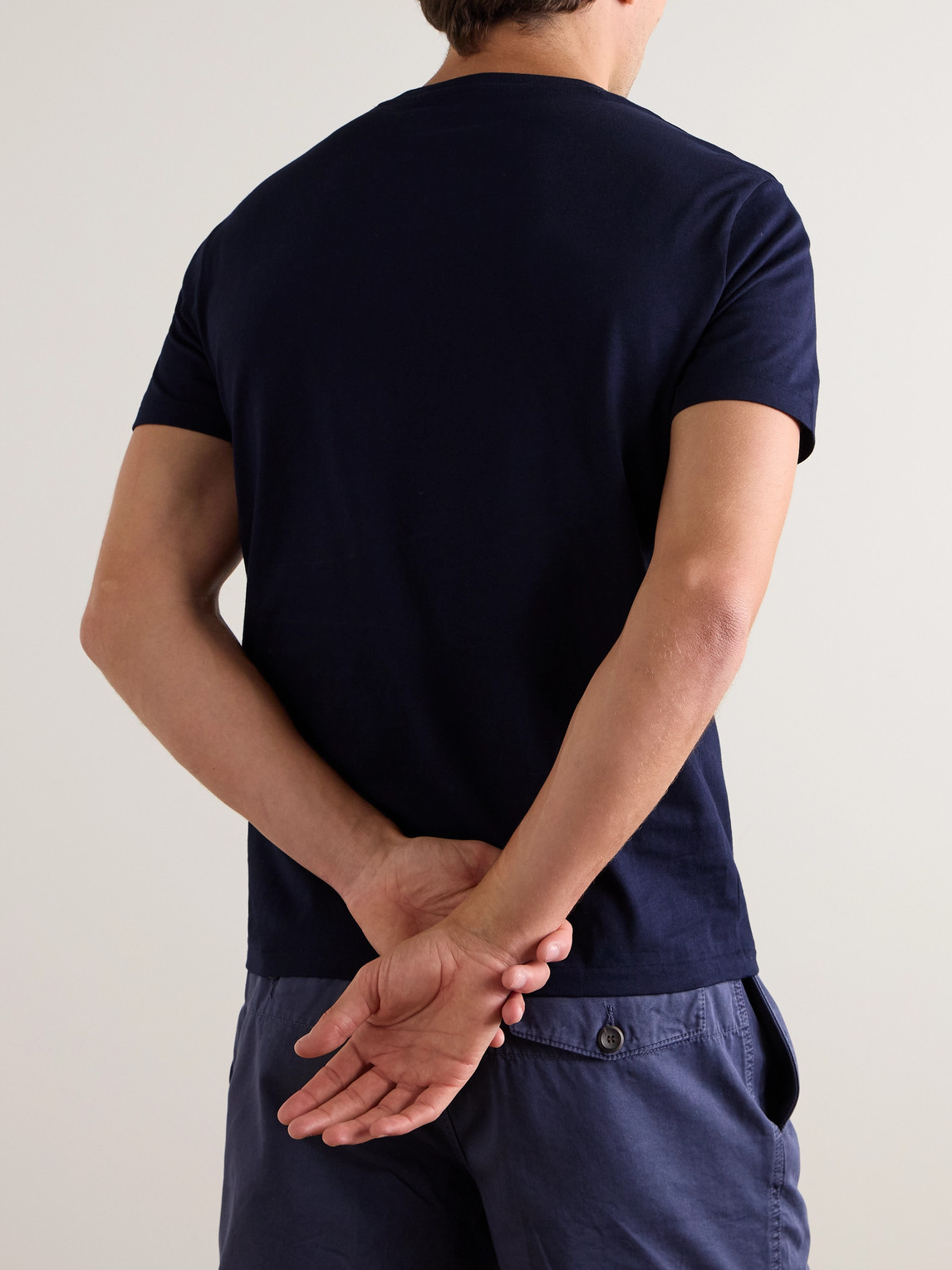Polo Ralph Lauren Jersey Crew-neck T-shirt In Blue