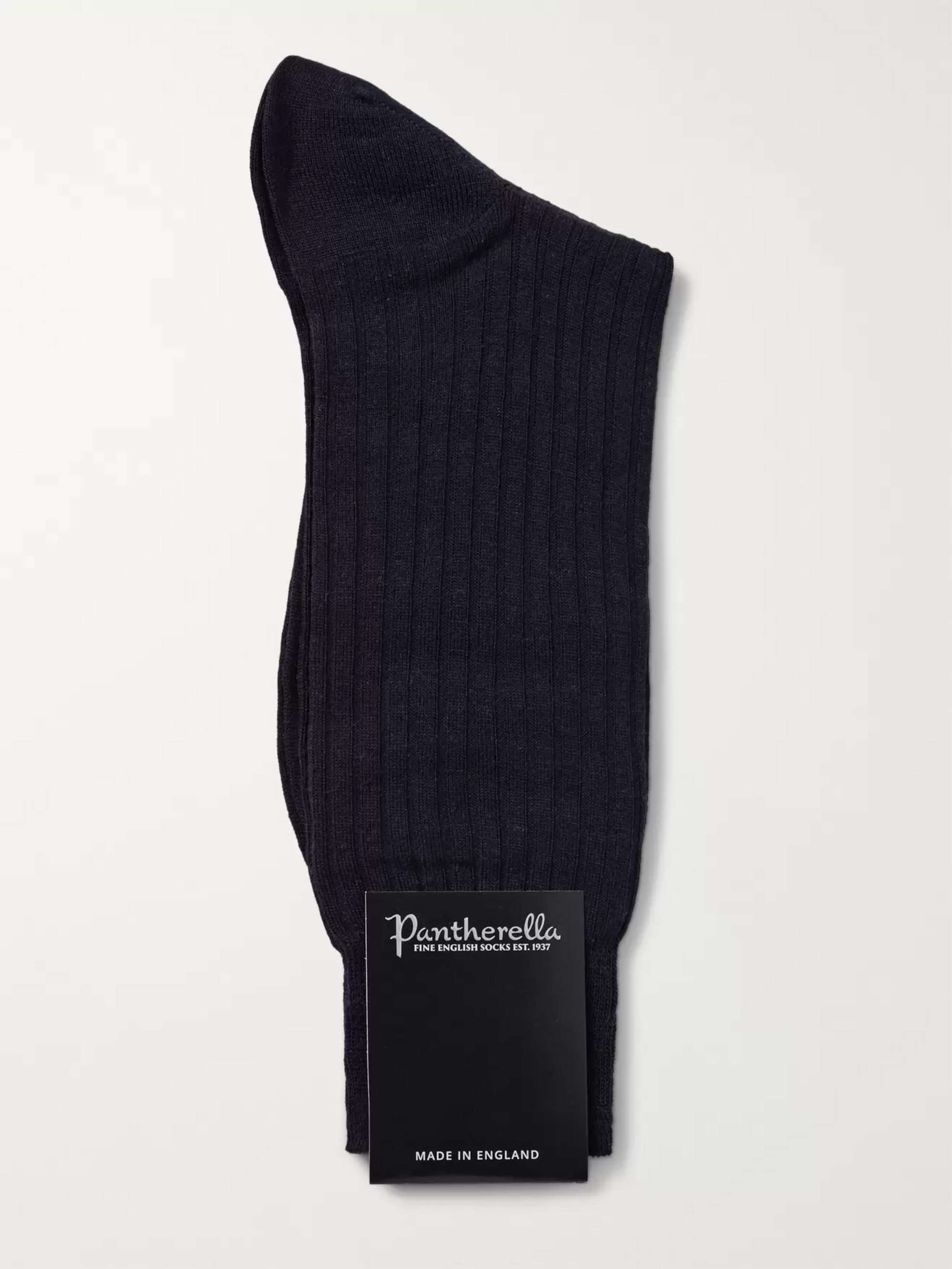 PANTHERELLA Laburnum Ribbed Merino Wool-Blend Socks