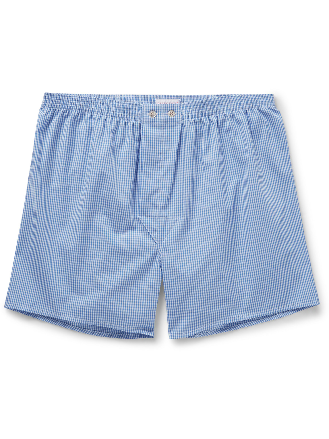 Derek Rose Gingham Cotton Boxer Shorts In Blue