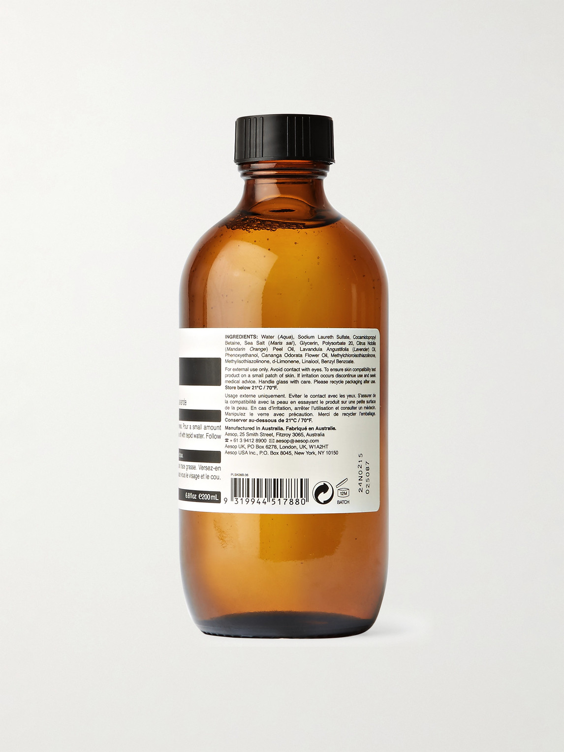 Shop Aesop Amazing Face Cleanser, 200ml In Colorless