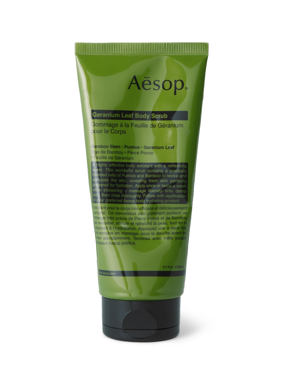 Shop Aesop Geranium Leaf Body Scrub, 180ml In Green