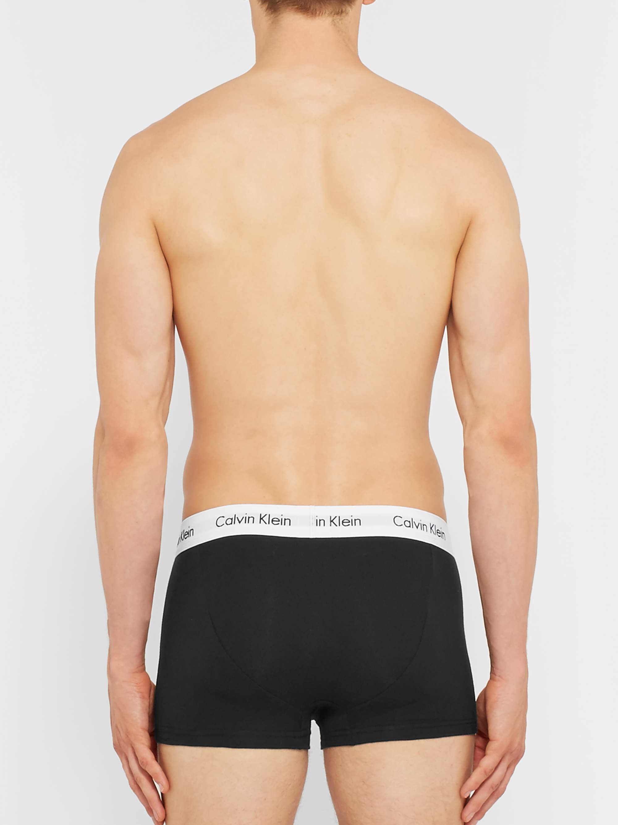 CALVIN KLEIN UNDERWEAR Three-Pack Stretch-Cotton Boxer Briefs