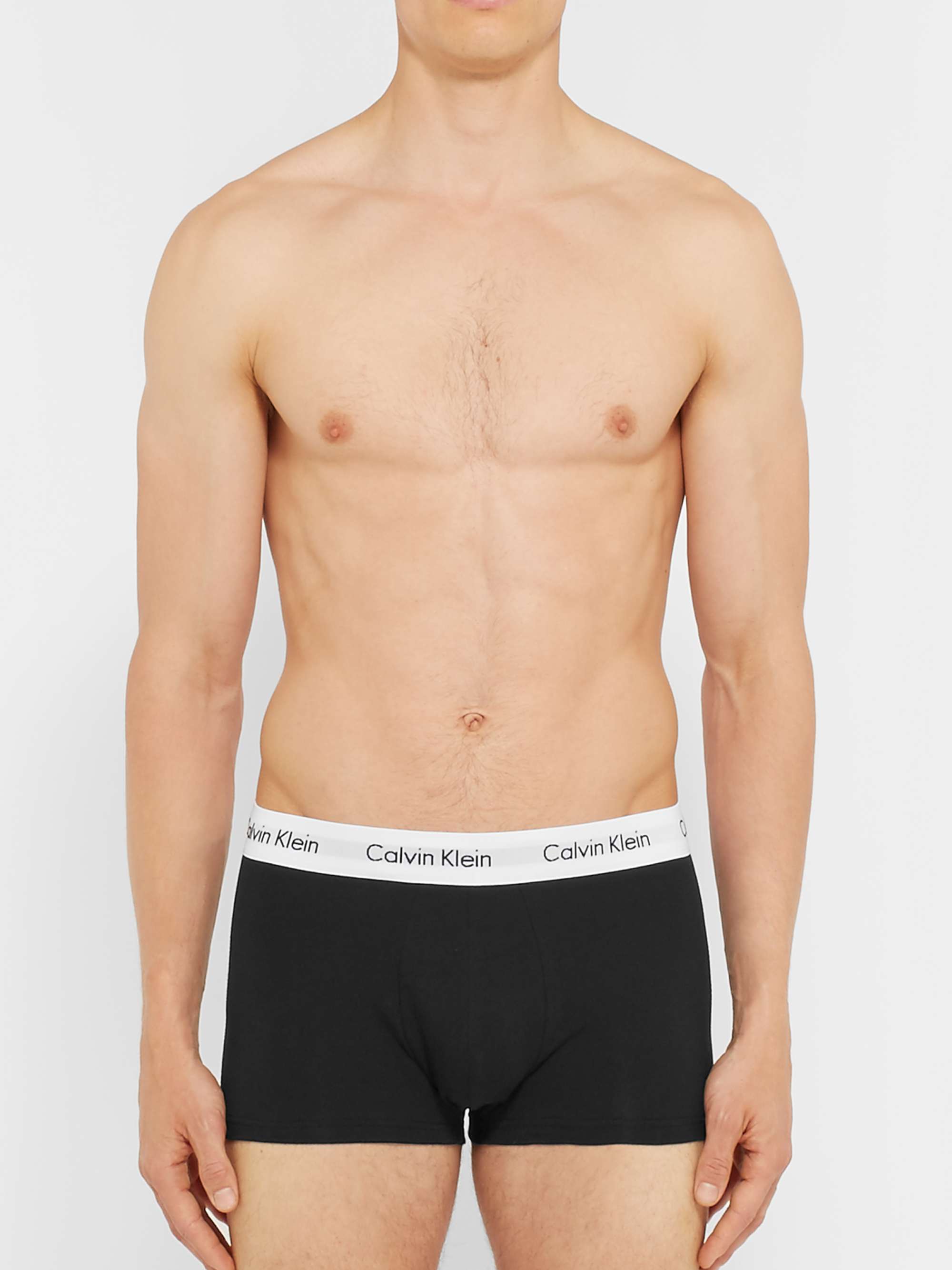 CALVIN KLEIN UNDERWEAR Three-Pack Stretch-Cotton Boxer Briefs