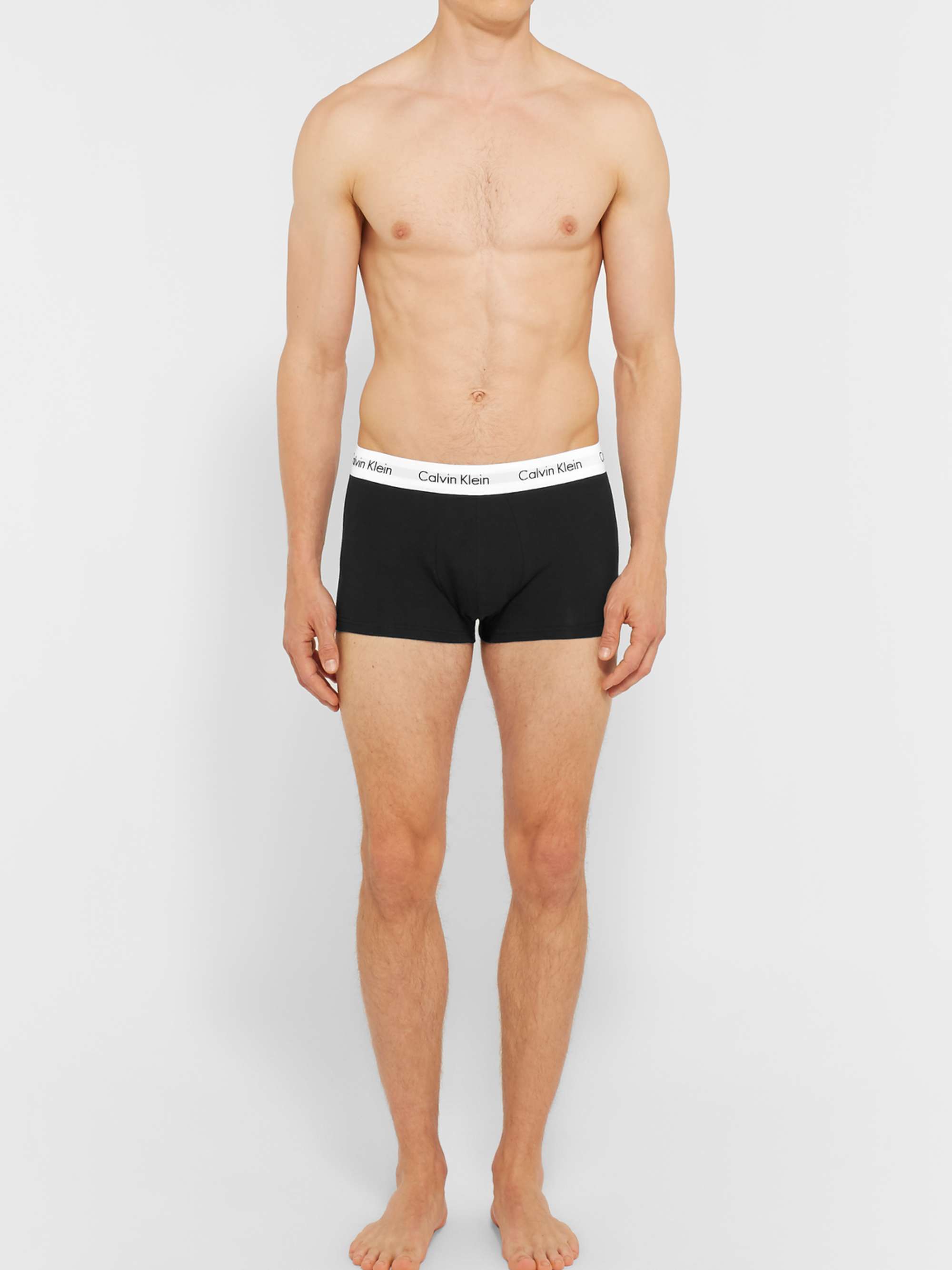 CALVIN KLEIN UNDERWEAR Three-Pack Stretch-Cotton Briefs for Men