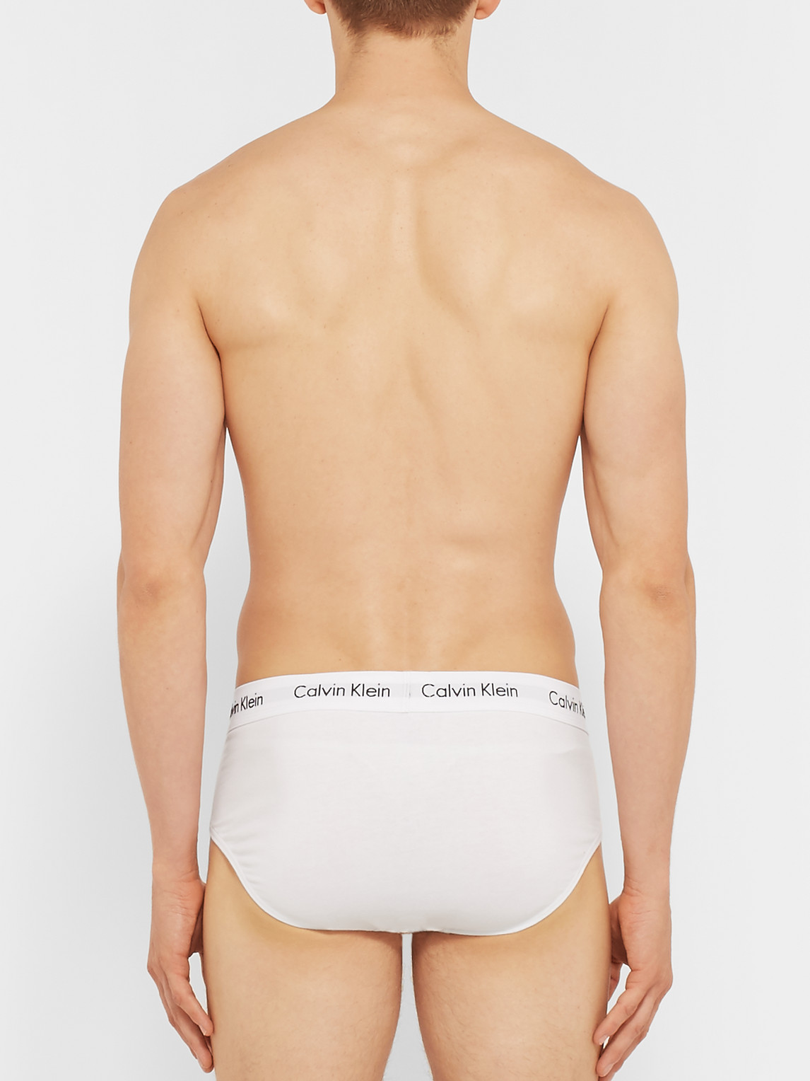 Shop Calvin Klein Underwear Three-pack Stretch-cotton Briefs In Multi