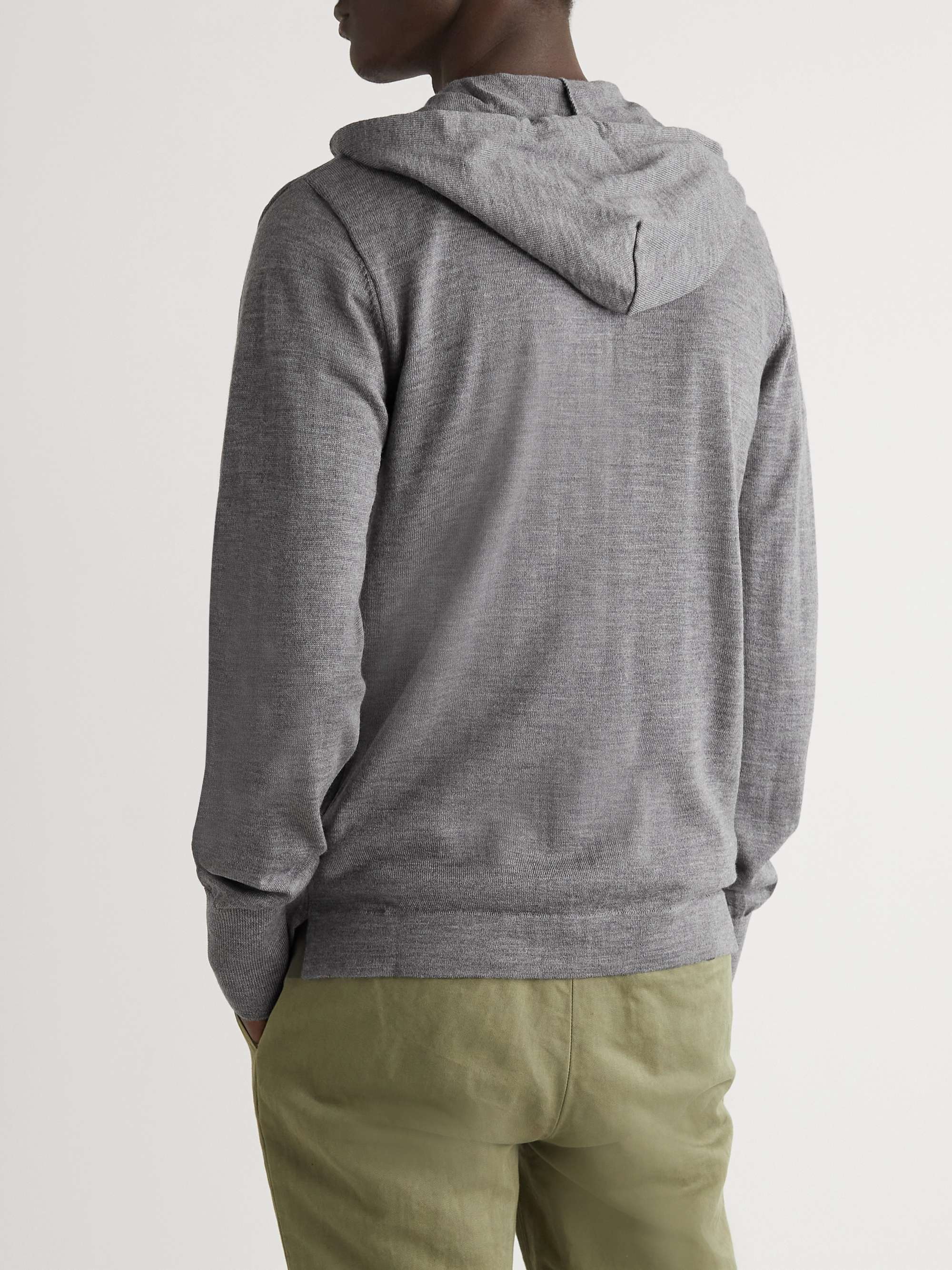OFFICINE GÉNÉRALE Merino Wool Zip-Up Hoodie
