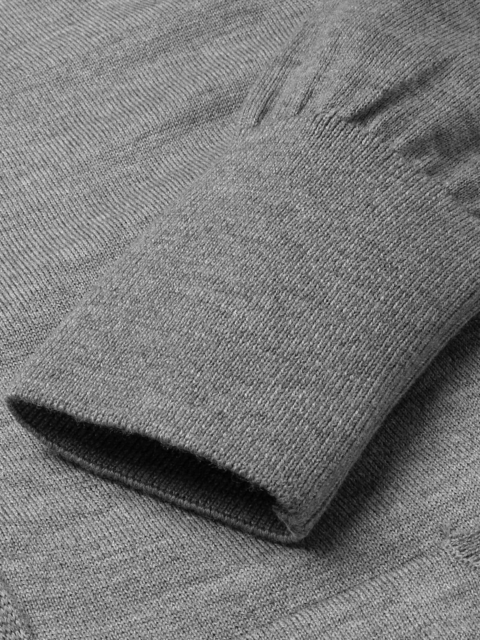 OFFICINE GÉNÉRALE Merino Wool Zip-Up Hoodie