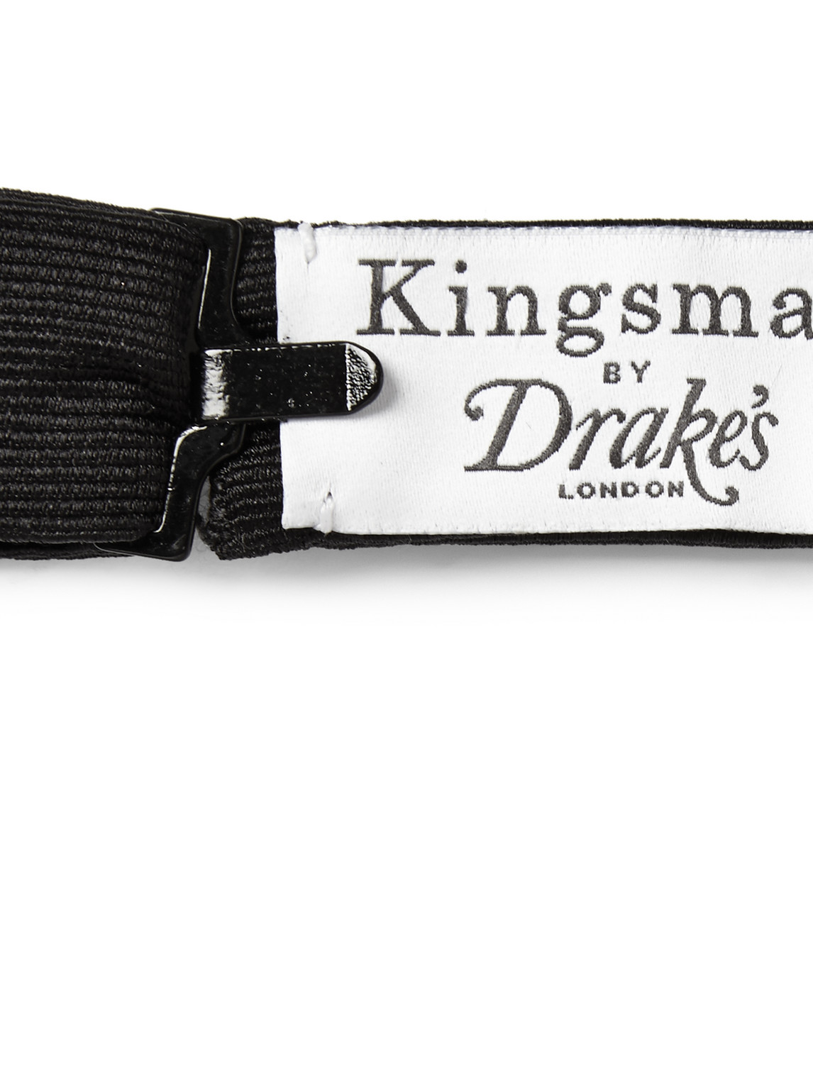 Shop Kingsman Drake's Self-tie Silk-faille Bow Tie In Black