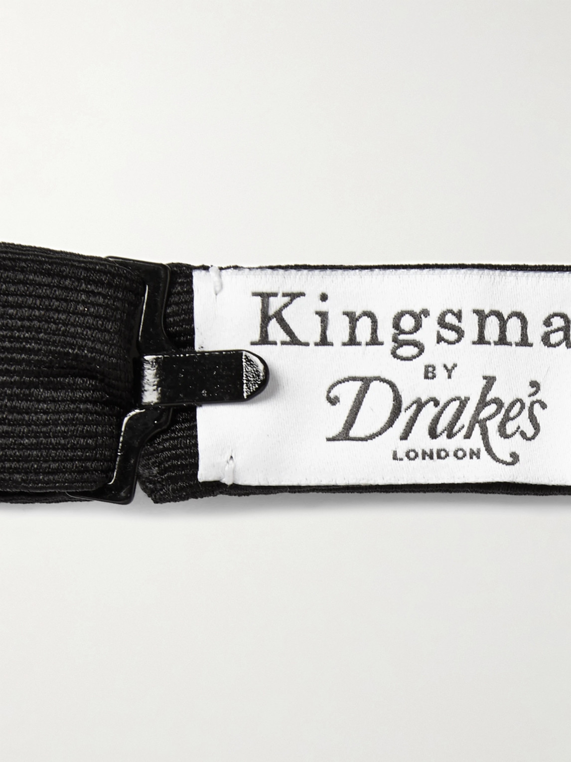 Shop Kingsman Drake's Self-tie Silk-faille Bow Tie In Black