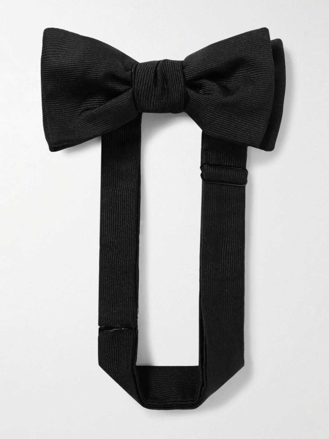 Shop Kingsman Drake's Self-tie Silk-faille Bow Tie In Black