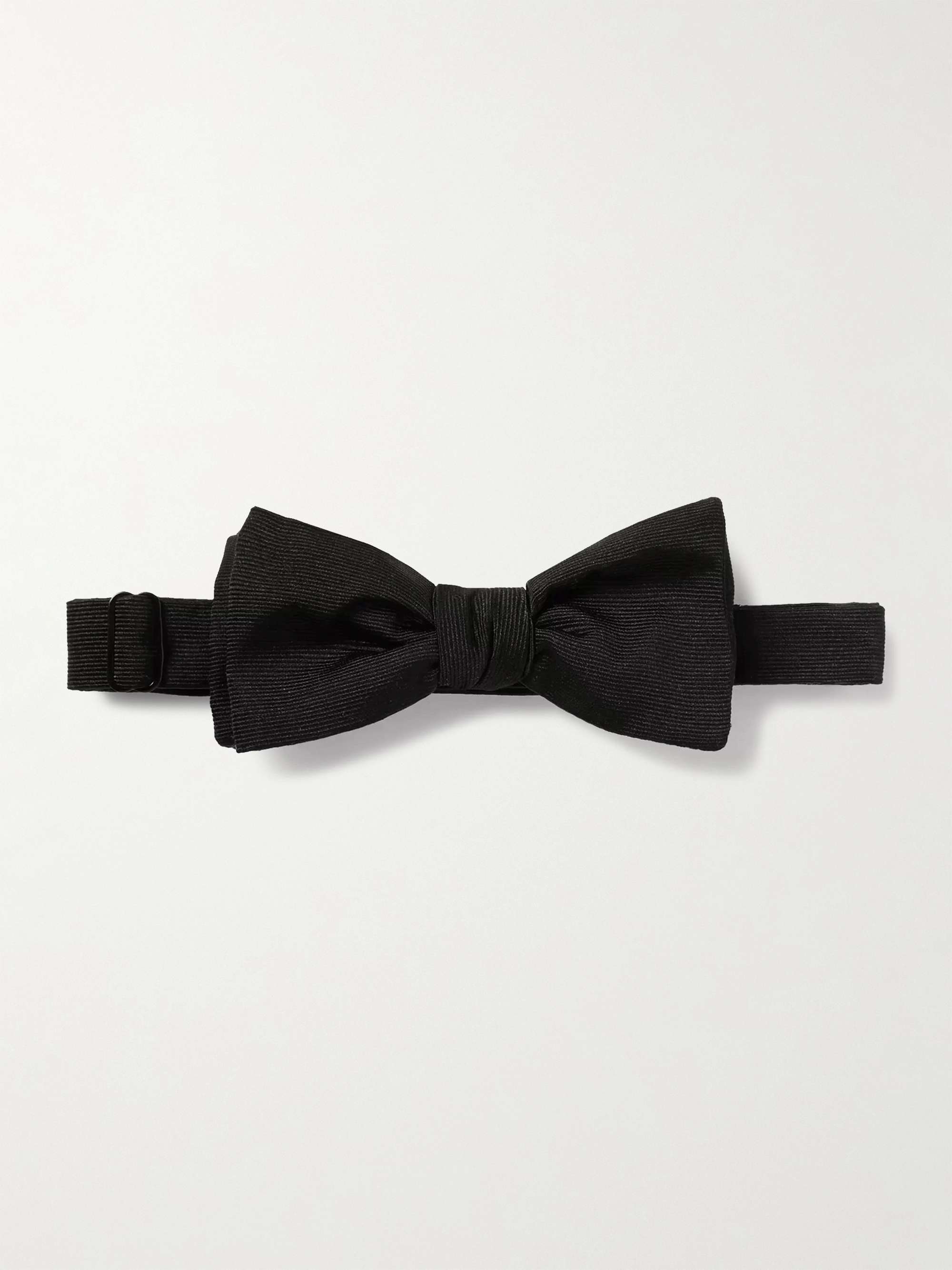 킹스맨 KINGSMAN + Drake's Self-Tie Silk-Faille Bow Tie,Black