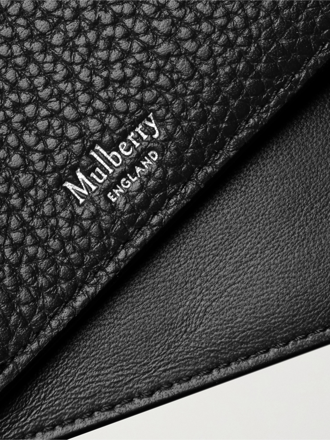 Shop Mulberry Full-grain Leather Billfold Wallet In Black