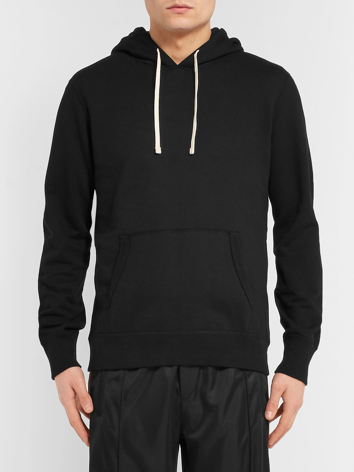 Shop Reigning Champ Loopback Cotton-jersey Hoodie In Black