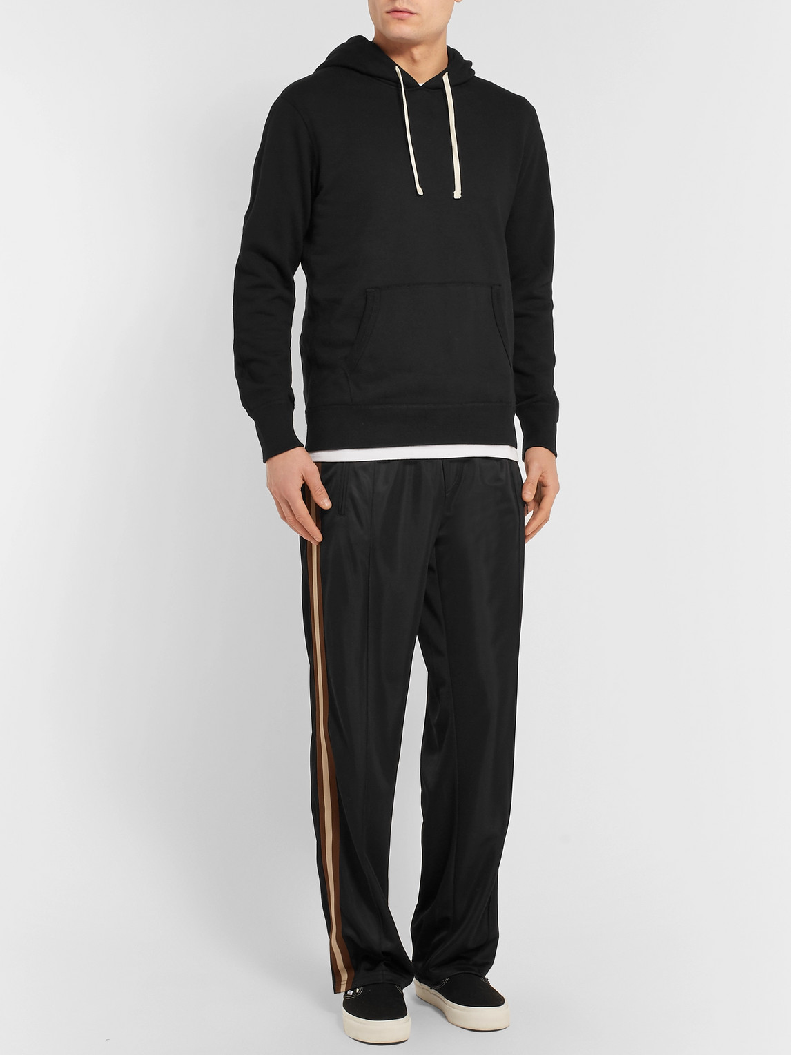 Shop Reigning Champ Loopback Cotton-jersey Hoodie In Black