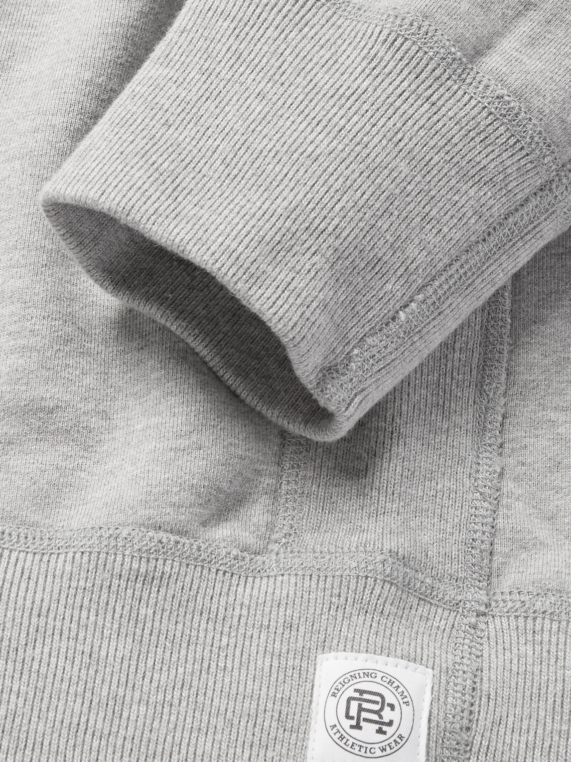 Shop Reigning Champ Loopback Cotton-jersey Sweatshirt In Gray