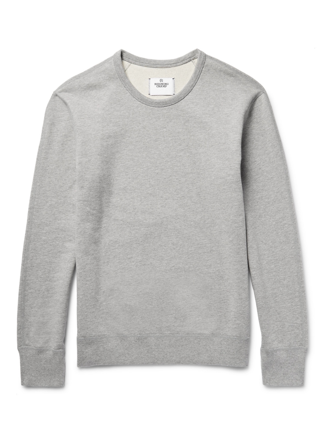 Reigning Champ Mélange Loopback Cotton-jersey Sweatshirt In Gray