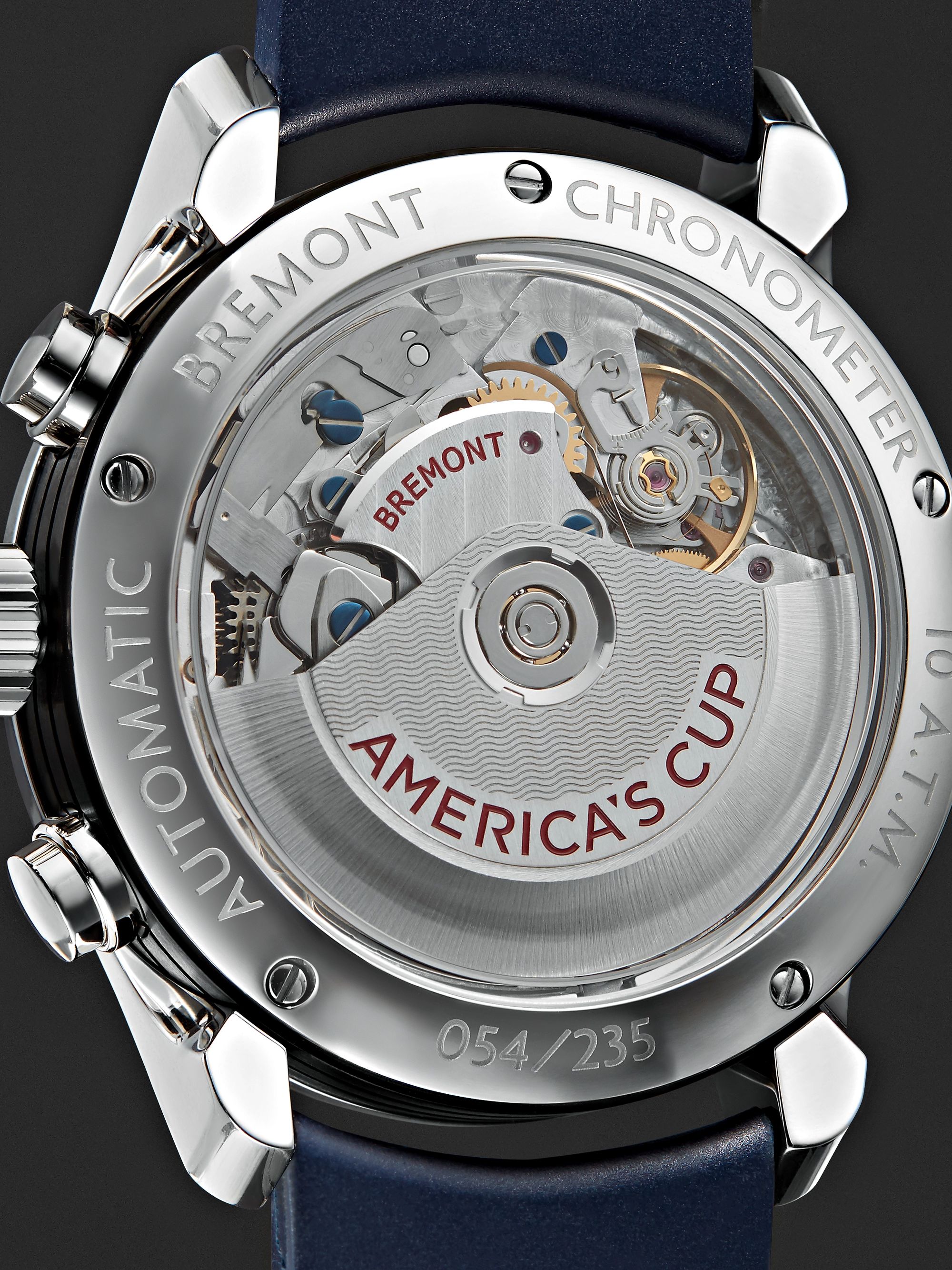 BREMONT America's Cup Regatta Automatic Chronograph 43mm Stainless Steel and Rubber Watch, Ref. No. AC-R/SS