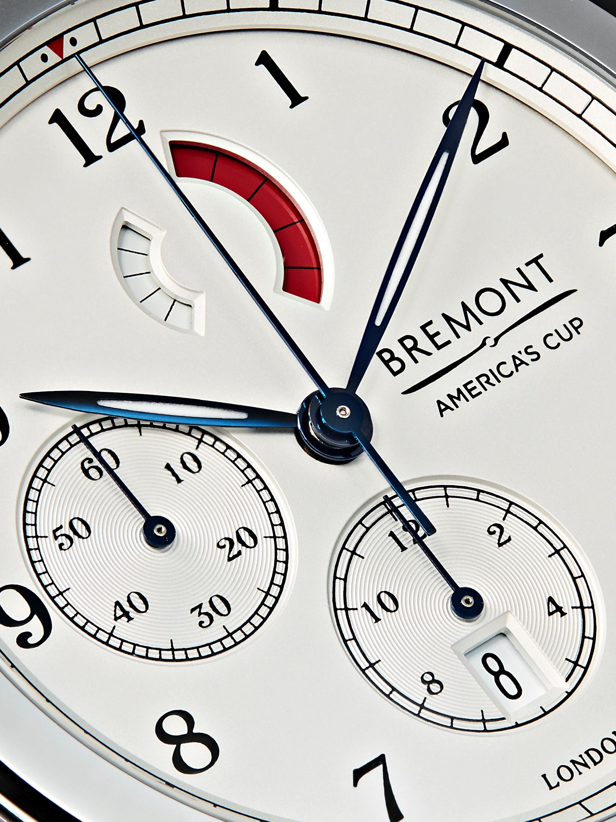 BREMONT America's Cup Regatta Automatic Chronograph 43mm Stainless Steel and Rubber Watch, Ref. No. AC-R/SS