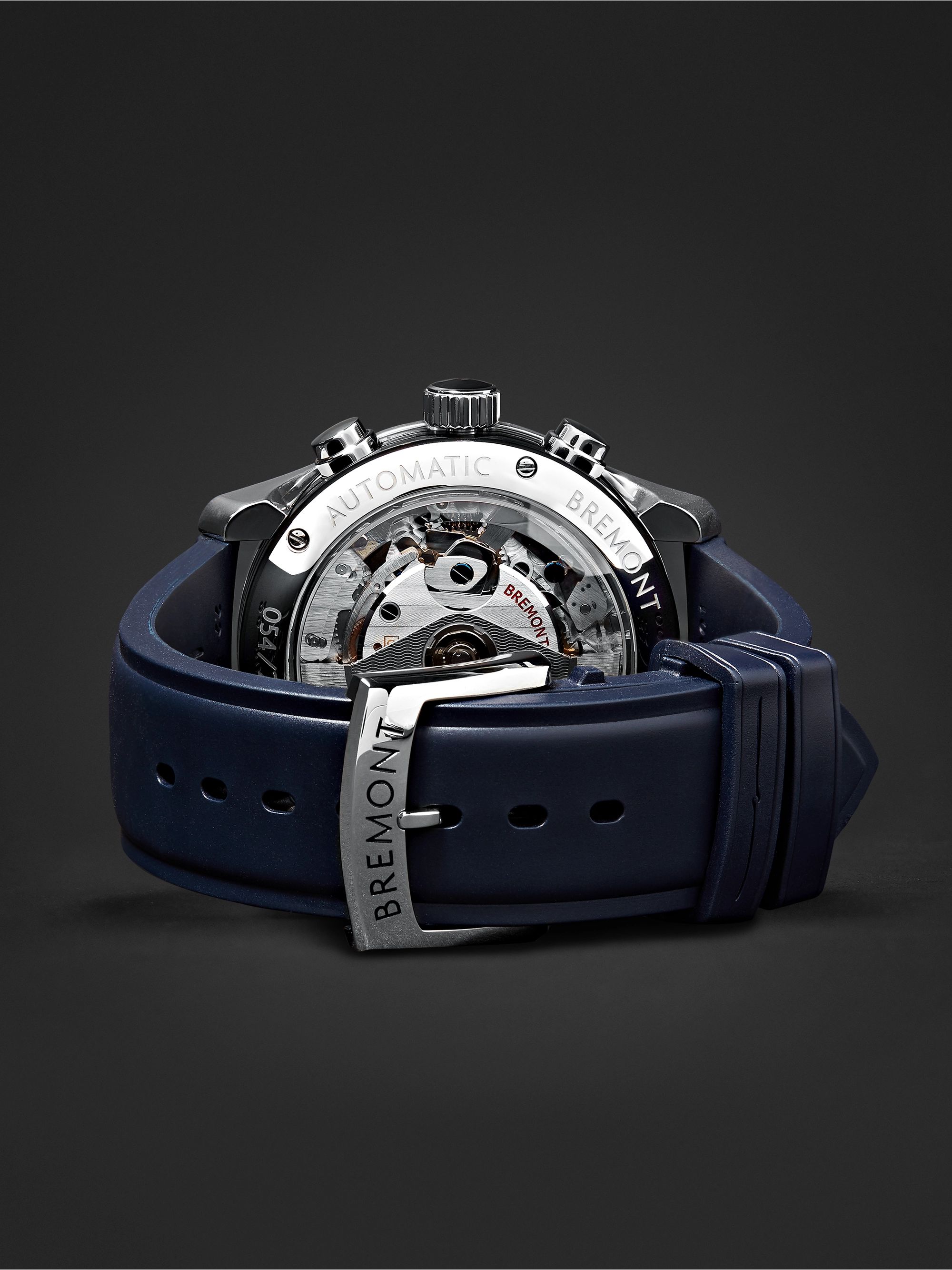 BREMONT America's Cup Regatta Automatic Chronograph 43mm Stainless Steel and Rubber Watch, Ref. No. AC-R/SS