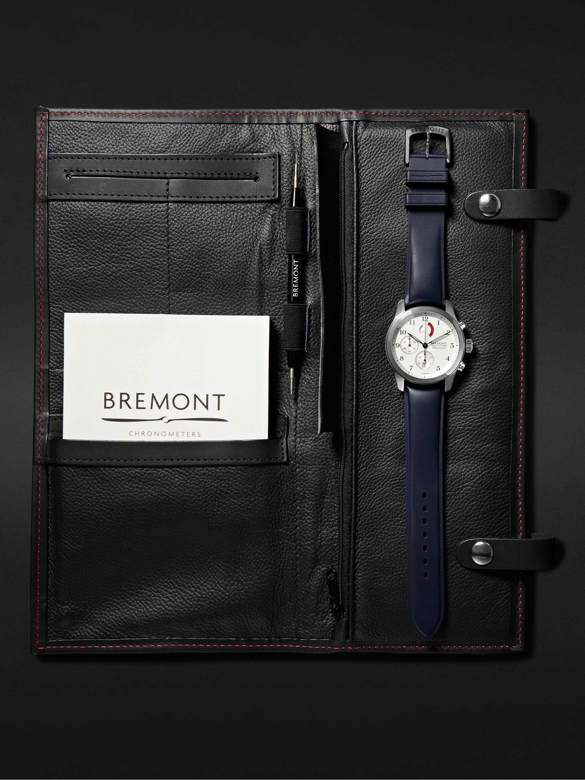 BREMONT America's Cup Regatta Automatic Chronograph 43mm Stainless Steel and Rubber Watch, Ref. No. AC-R/SS