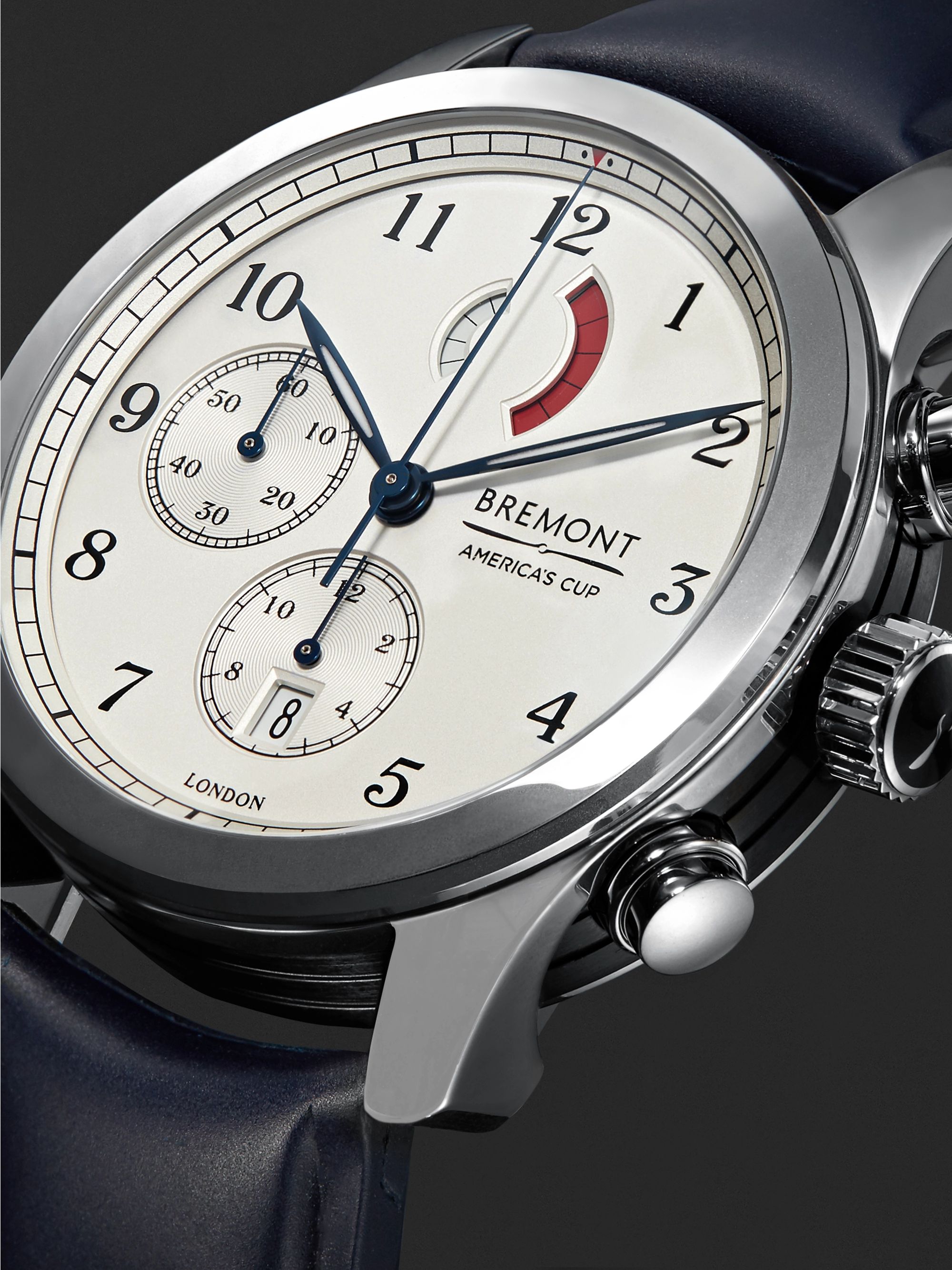 BREMONT America's Cup Regatta Automatic Chronograph 43mm Stainless Steel and Rubber Watch, Ref. No. AC-R/SS