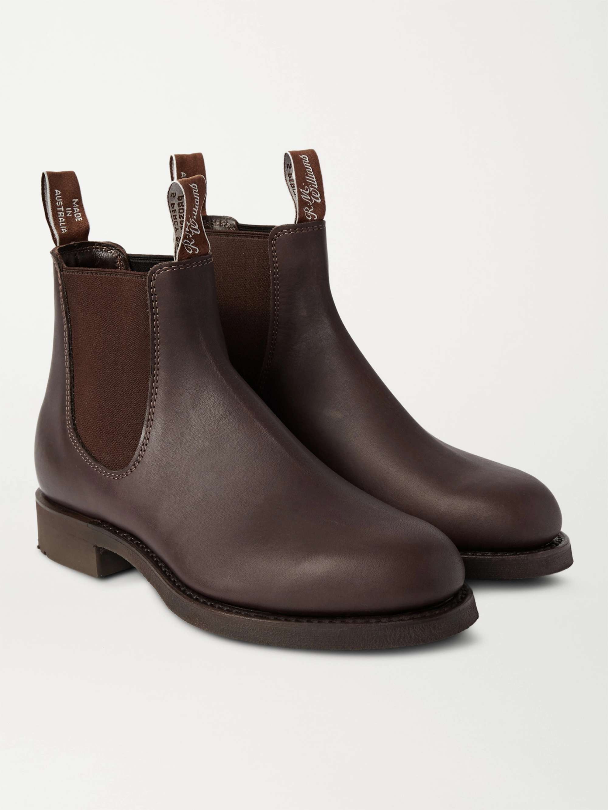 R.M.WILLIAMS Gardener Whole-Cut Leather Chelsea Boots