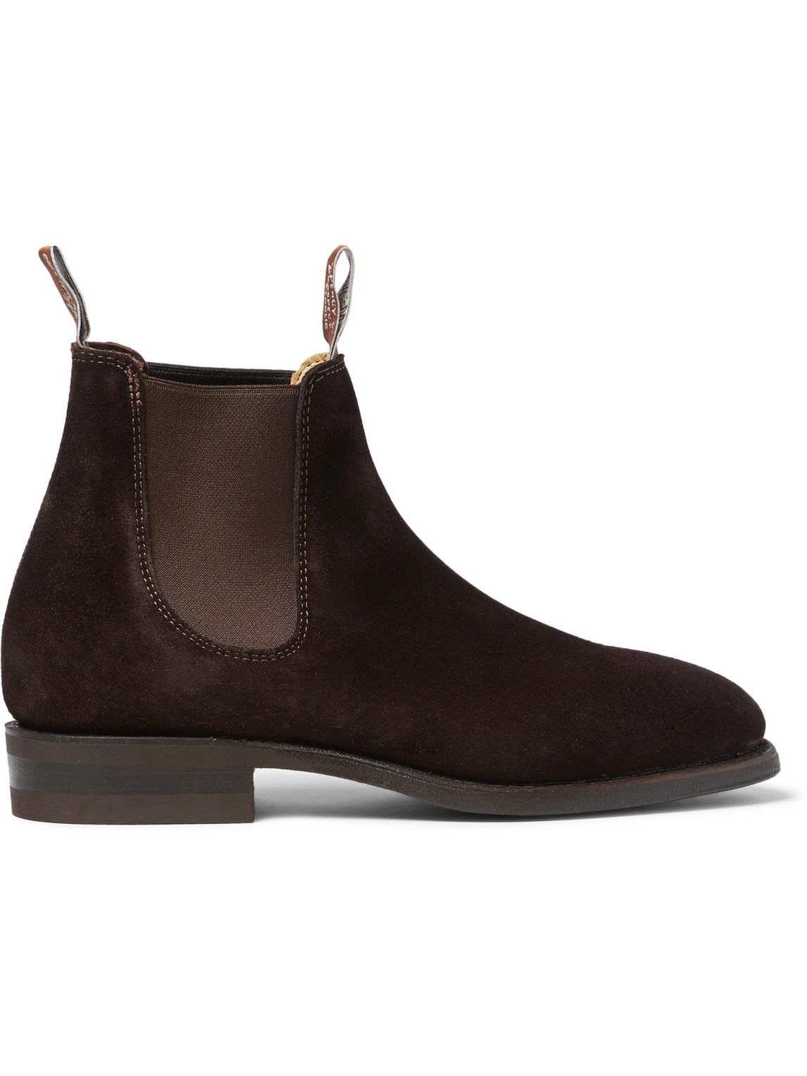 Shop R.m.williams Comfort Craftsman Suede Chelsea Boots In Brown