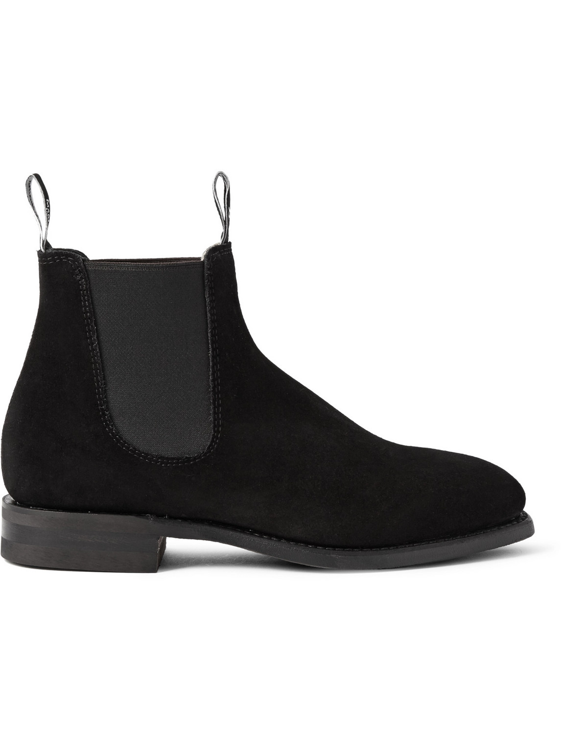 R.m.williams Comfort Craftsman Suede Chelsea Boots In Black