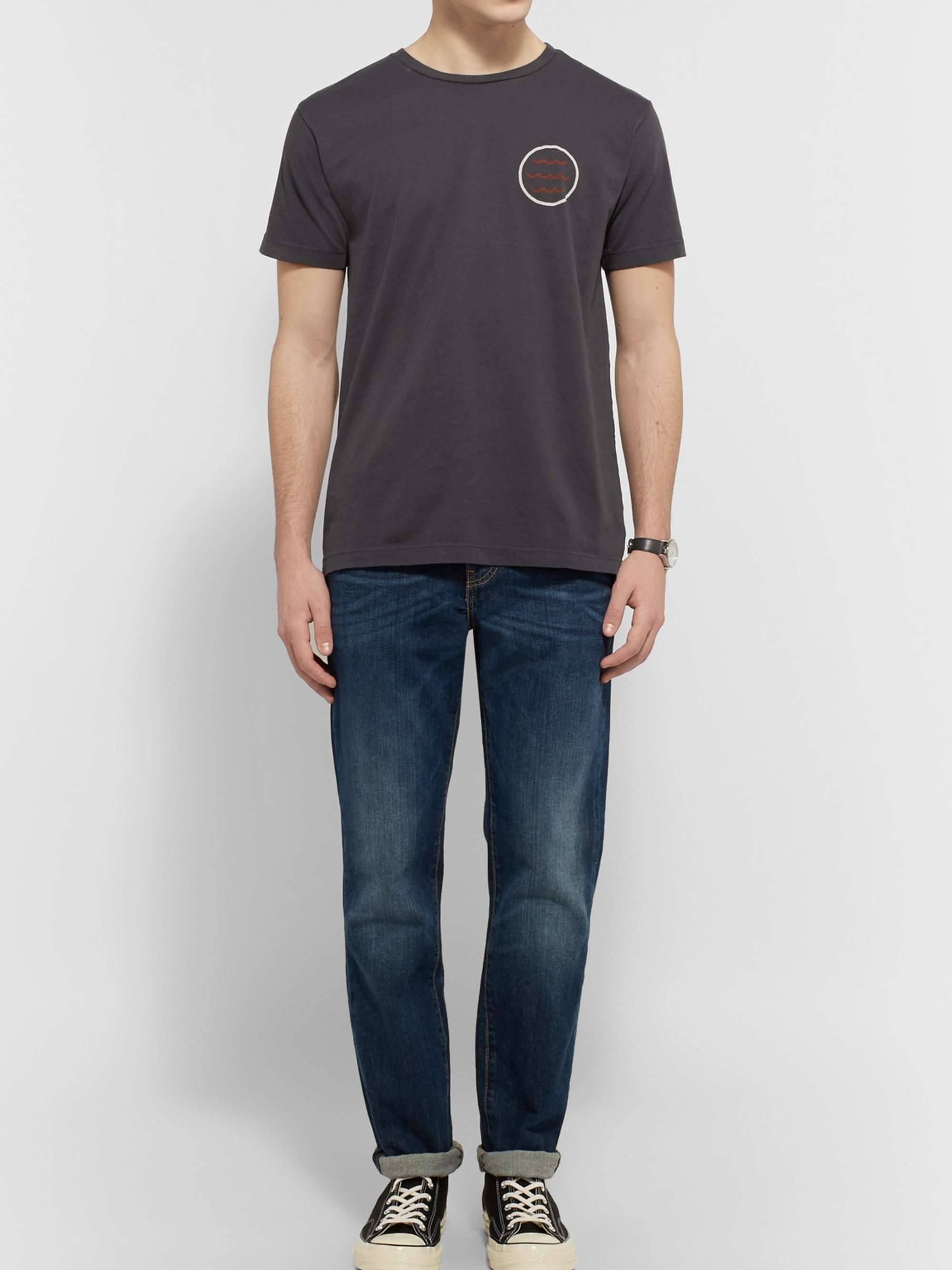 MOLLUSK Red Tide Printed Cotton-Jersey T-Shirt