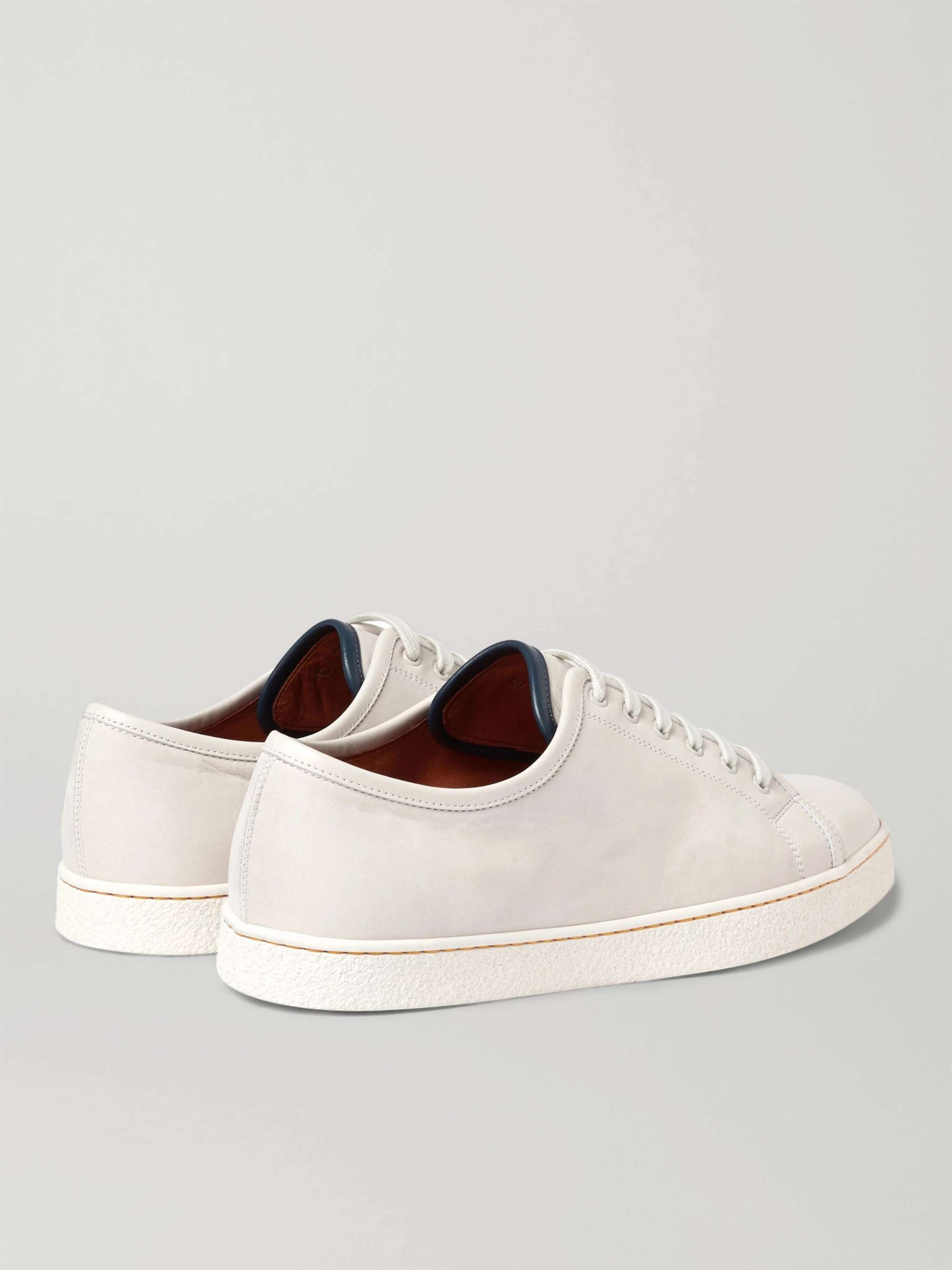 JOHN LOBB Levah Cap-Toe Brushed-Leather Sneakers