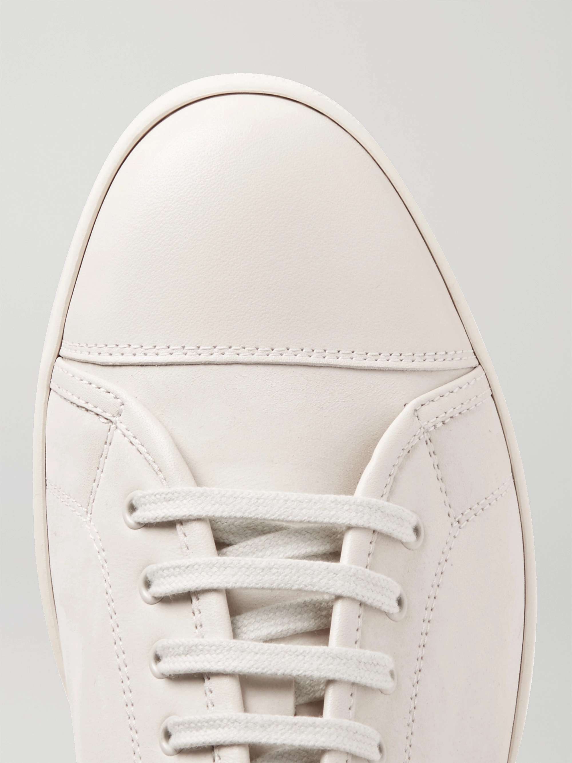 JOHN LOBB Levah Cap-Toe Brushed-Leather Sneakers
