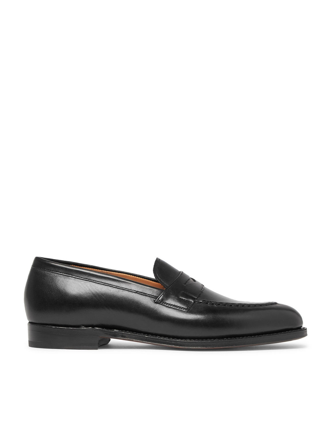 Grenson Lloyd Leather Penny Loafers In Black
