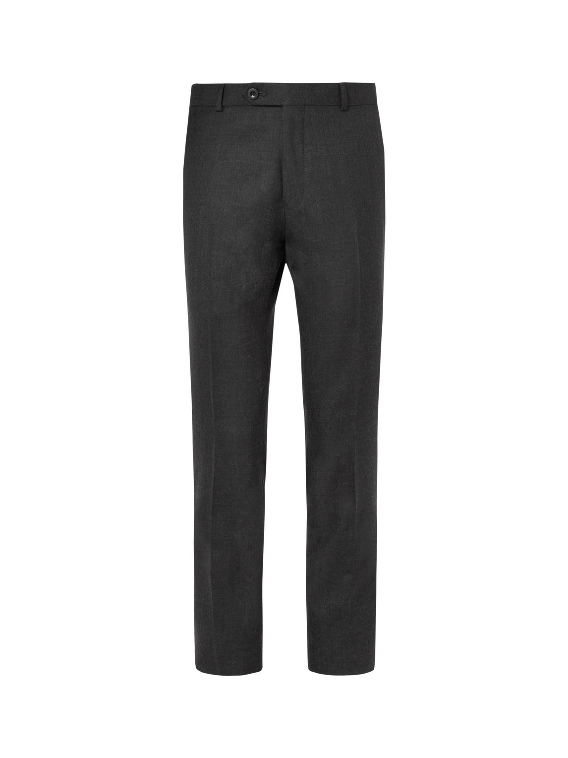 Mr P Slim-fit Grey Worsted Wool Trousers In Gray