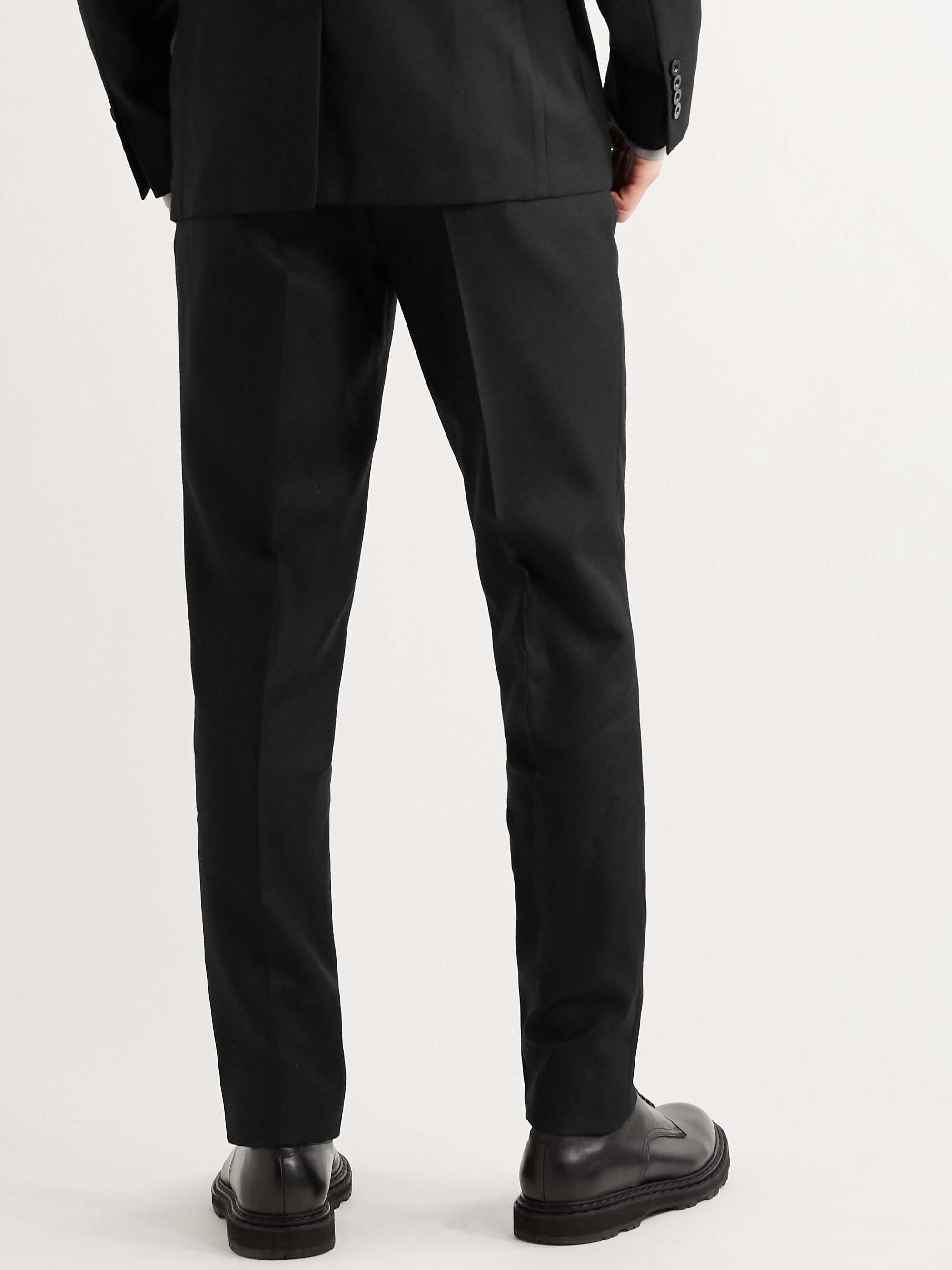 MR P. Slim-Fit Black Worsted Wool Trousers for Men | MR PORTER