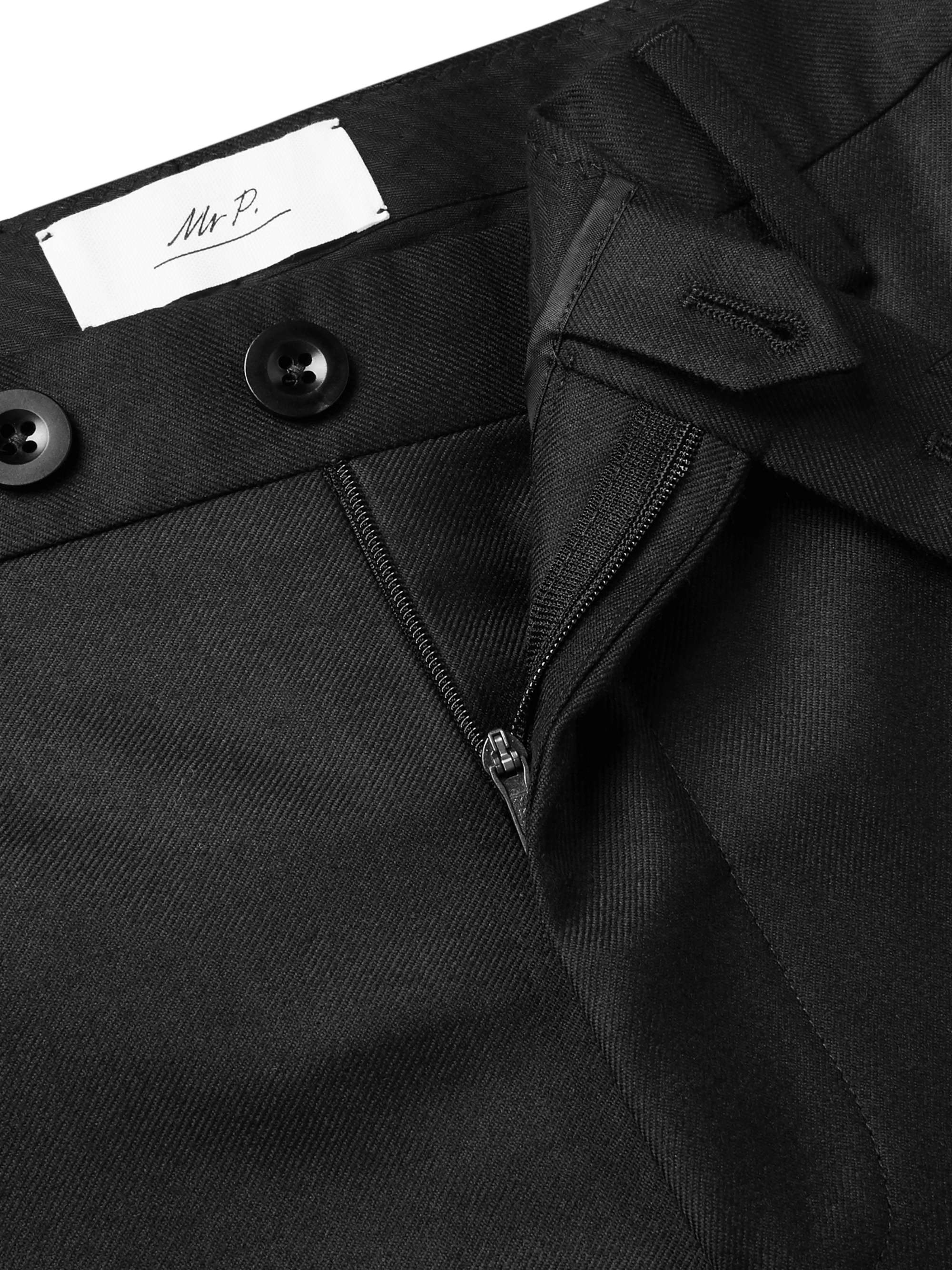 MR P. Slim-Fit Navy Worsted Wool Trousers