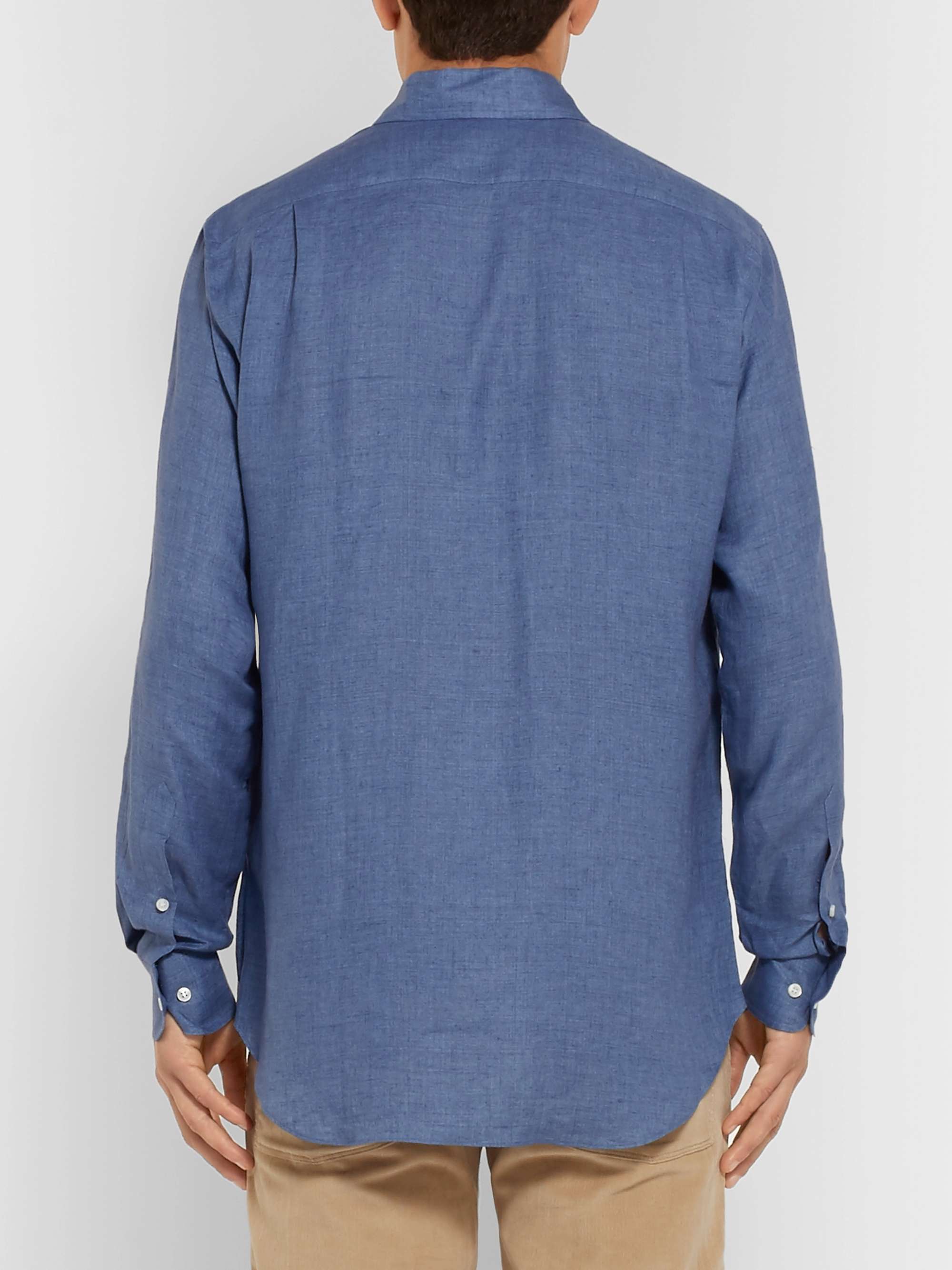 LORO PIANA André Slub Linen Shirt for Men | MR PORTER