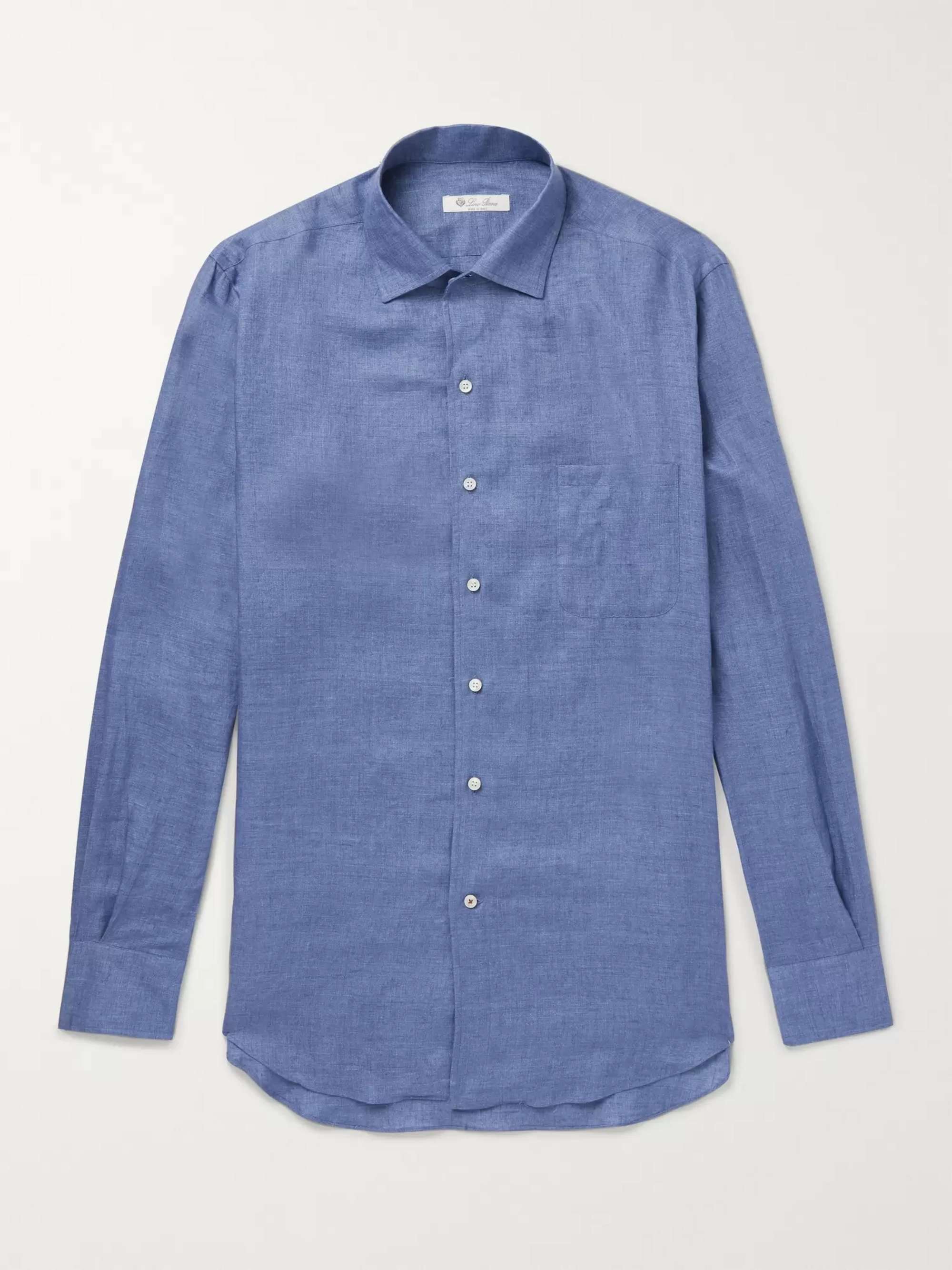 LORO PIANA André Slub Linen Shirt for Men | MR PORTER