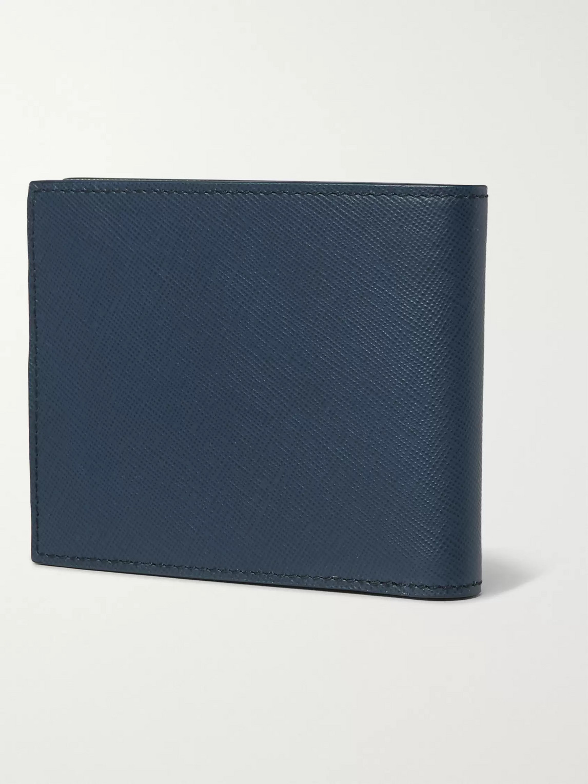 Montblanc Sartorial Cross-grain Leather Billfold Wallet In Blue