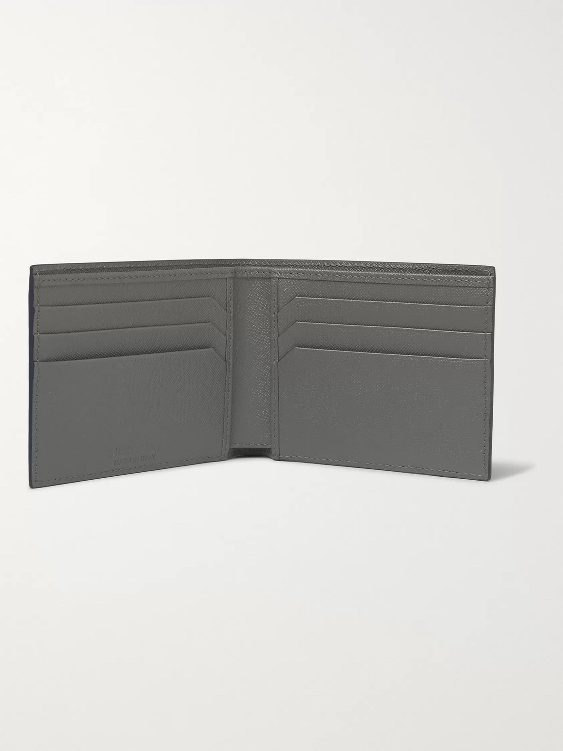 Montblanc Sartorial Cross-grain Leather Billfold Wallet In Blue