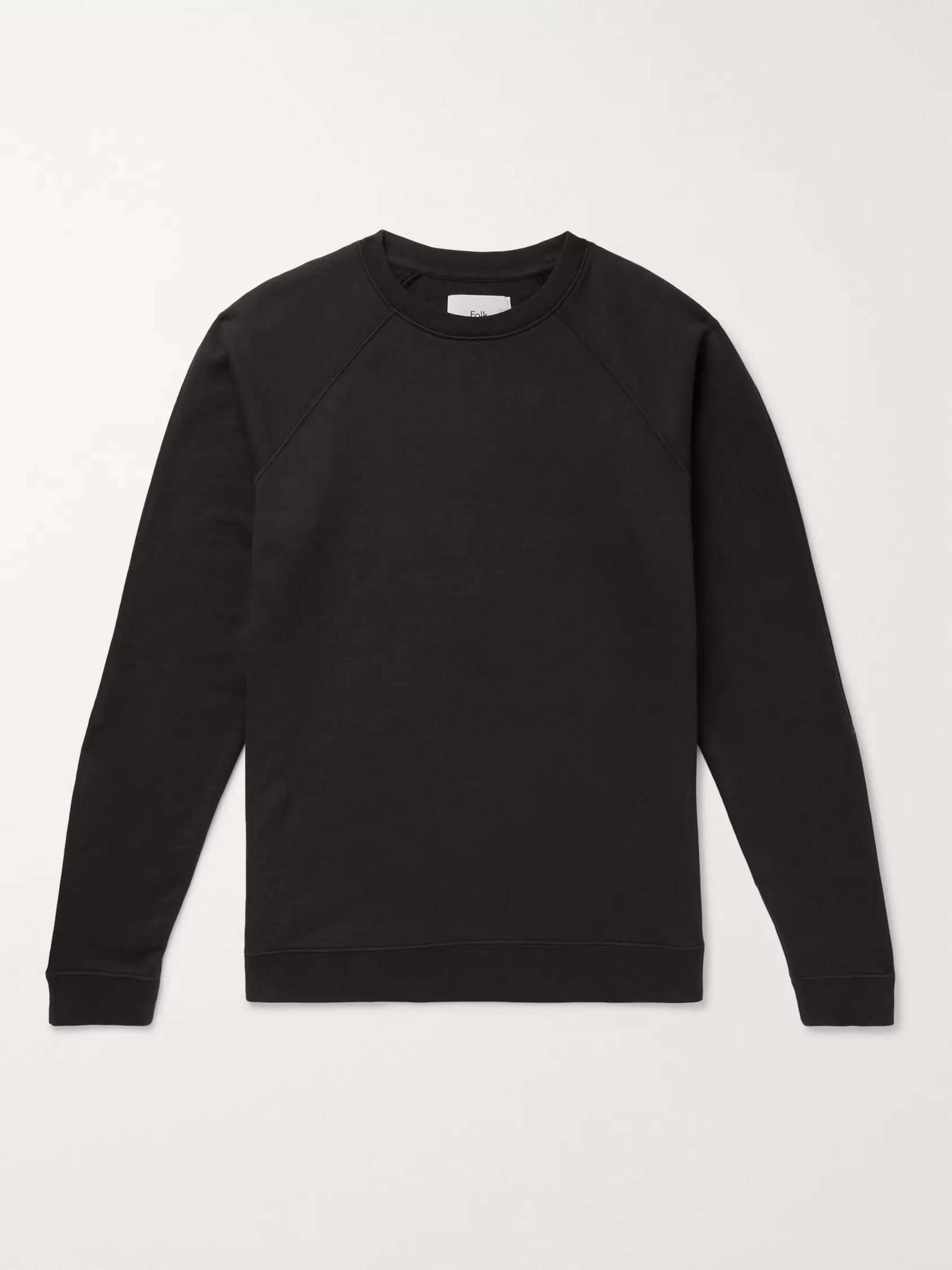 FOLK Rivet Loopback Cotton-Jersey Sweatshirt