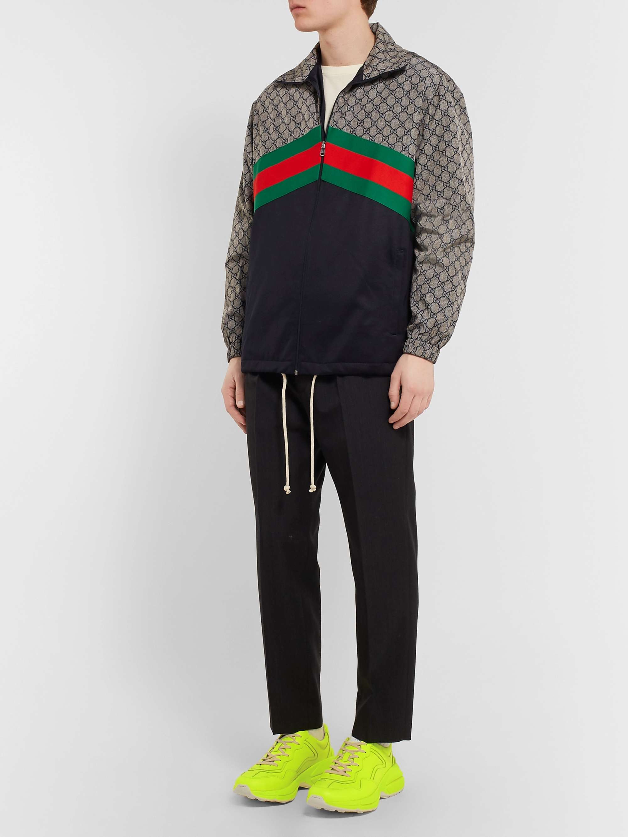 GUCCI Rhyton Leather Sneakers | MR PORTER