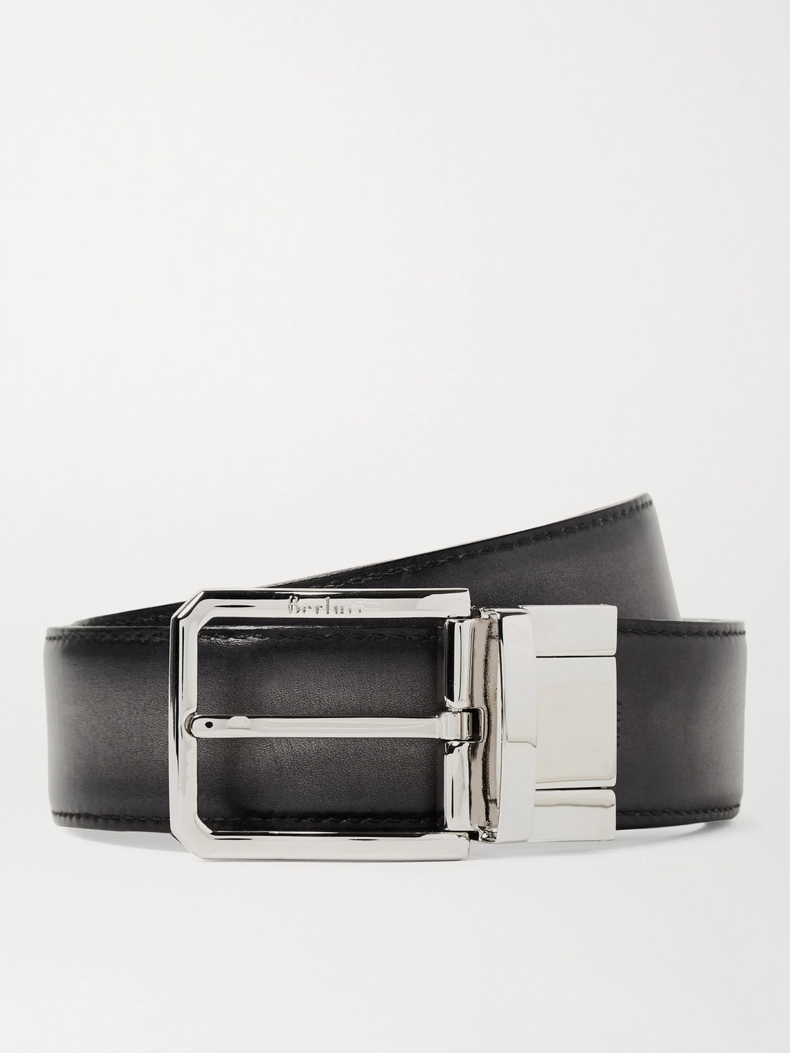 Berluti 3.5cm Scritto Reversible Leather Belt - Men