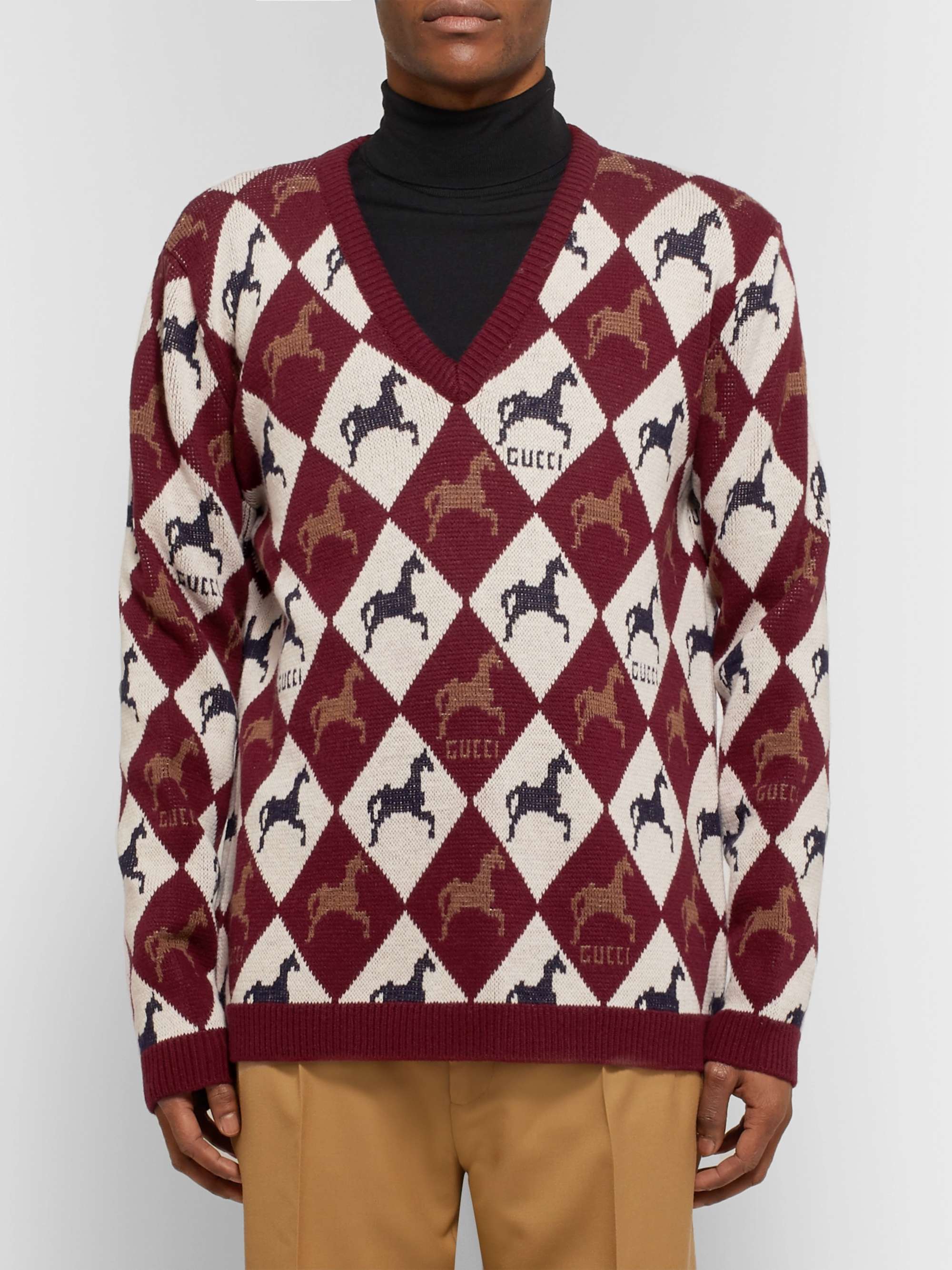 GUCCI Wool-Jacquard Sweater