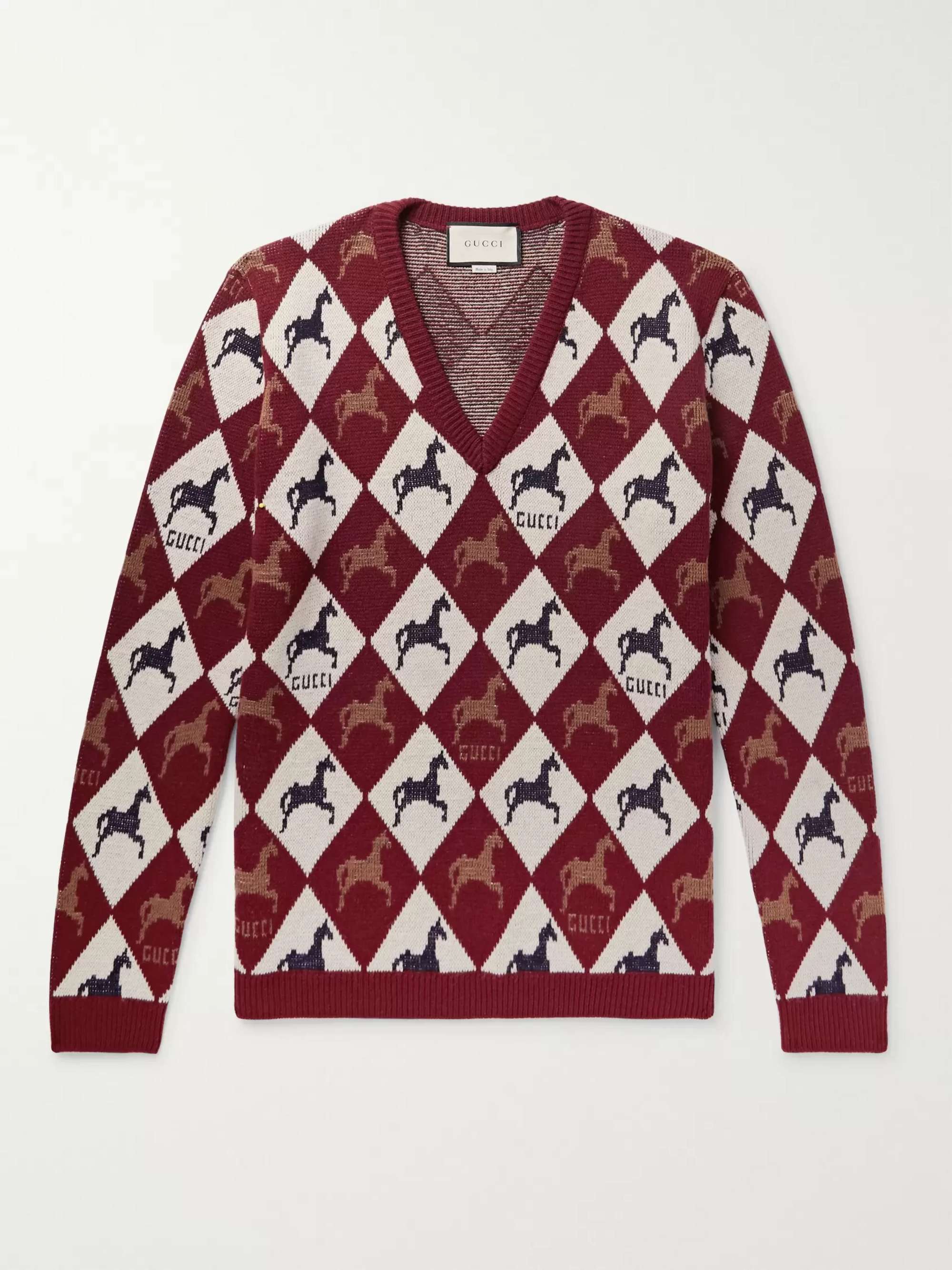 GUCCI Wool-Jacquard Sweater