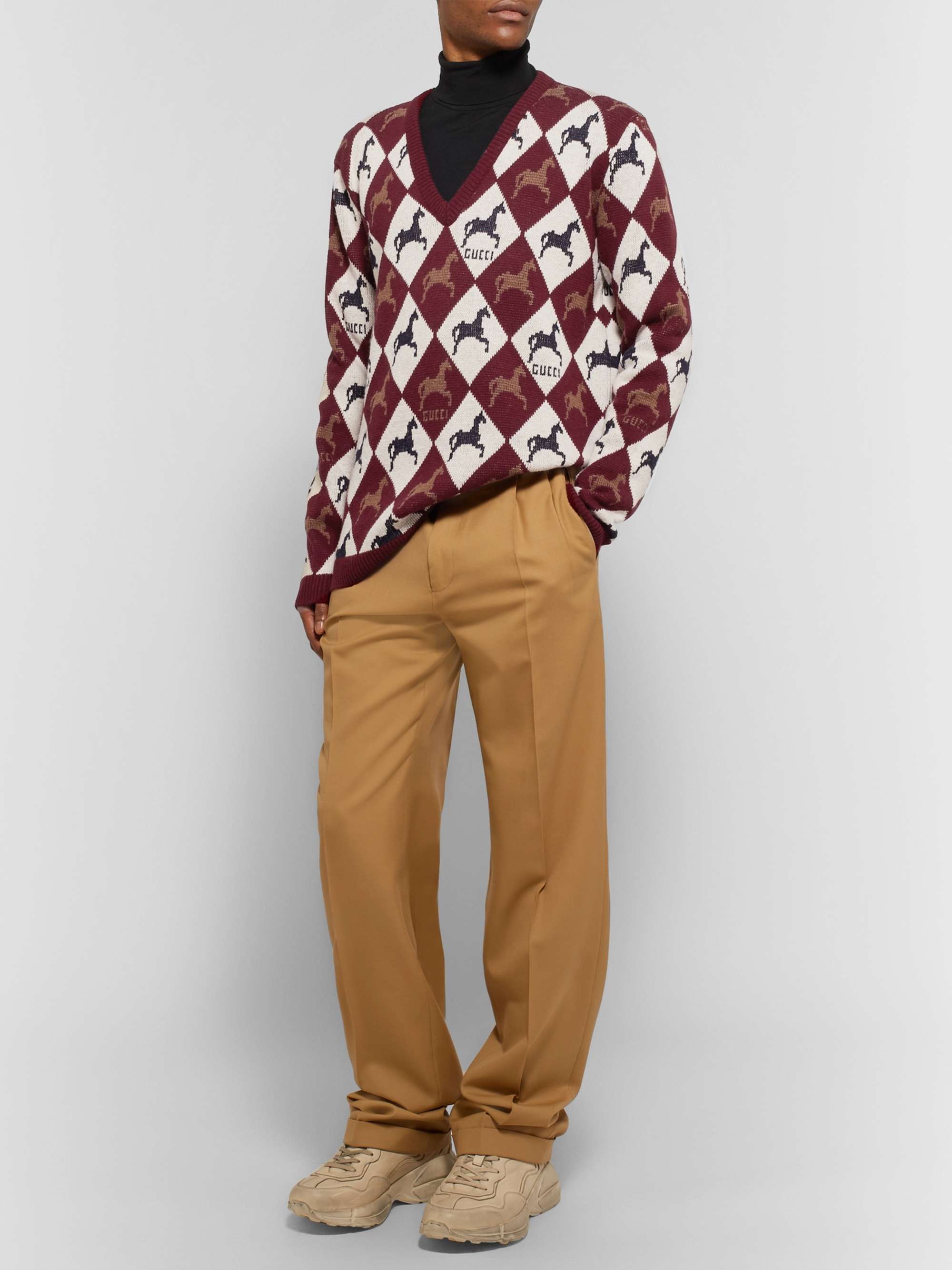GUCCI Wool-Jacquard Sweater