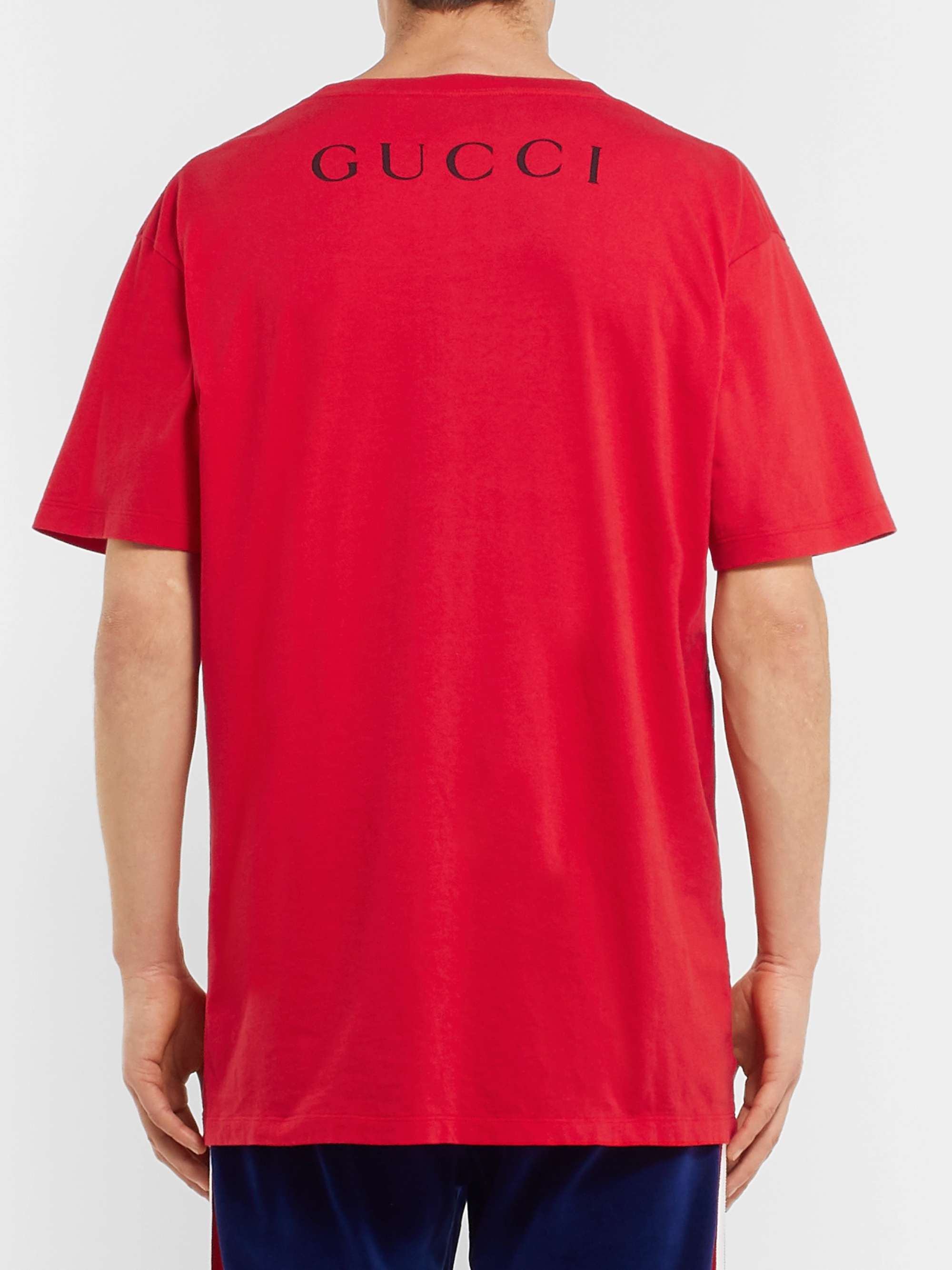 GUCCI Printed Cotton-Jersey T-Shirt for Men | MR PORTER