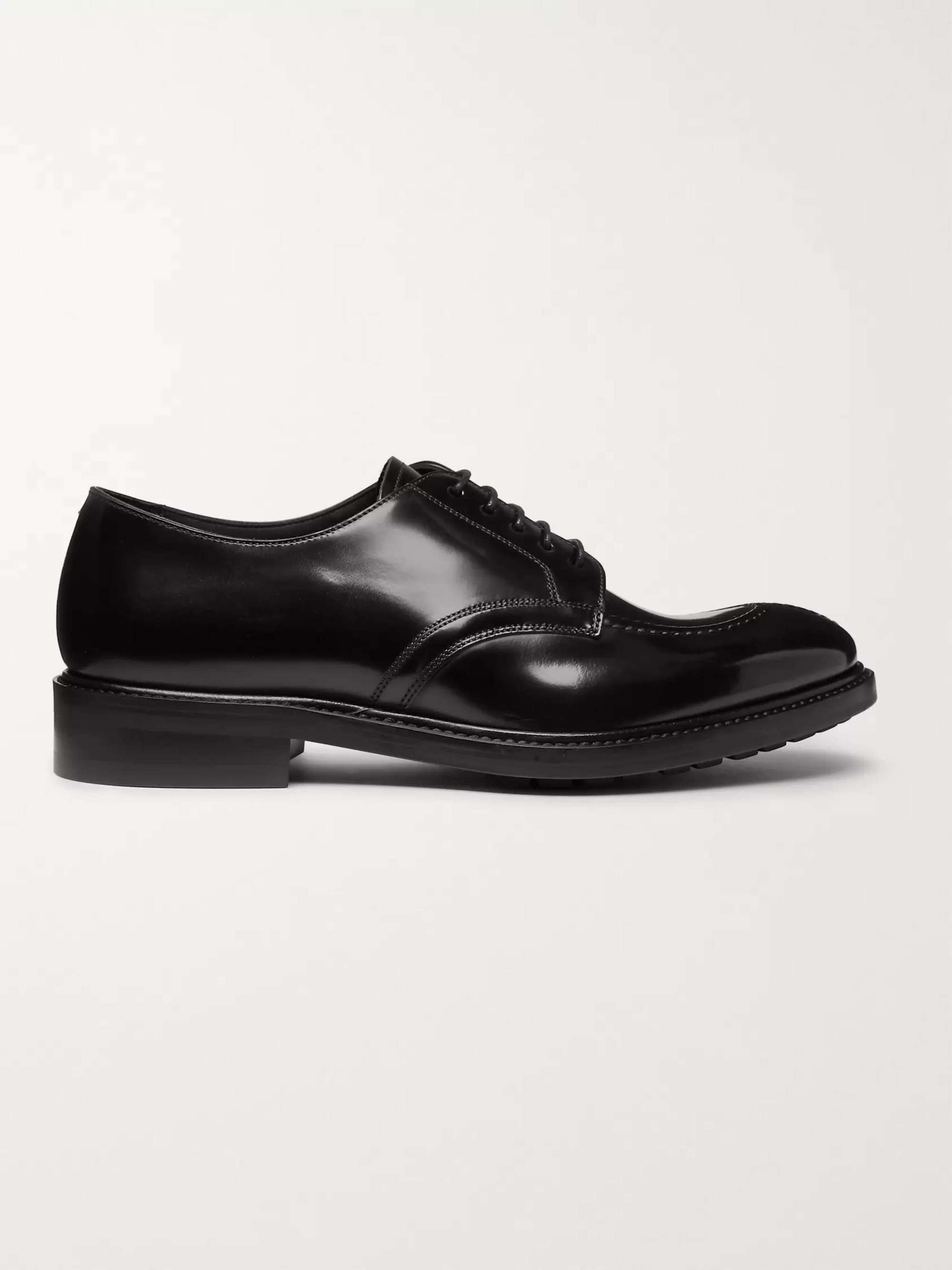 PAUL SMITH Andrew Polished-Leather Derby Shoes
