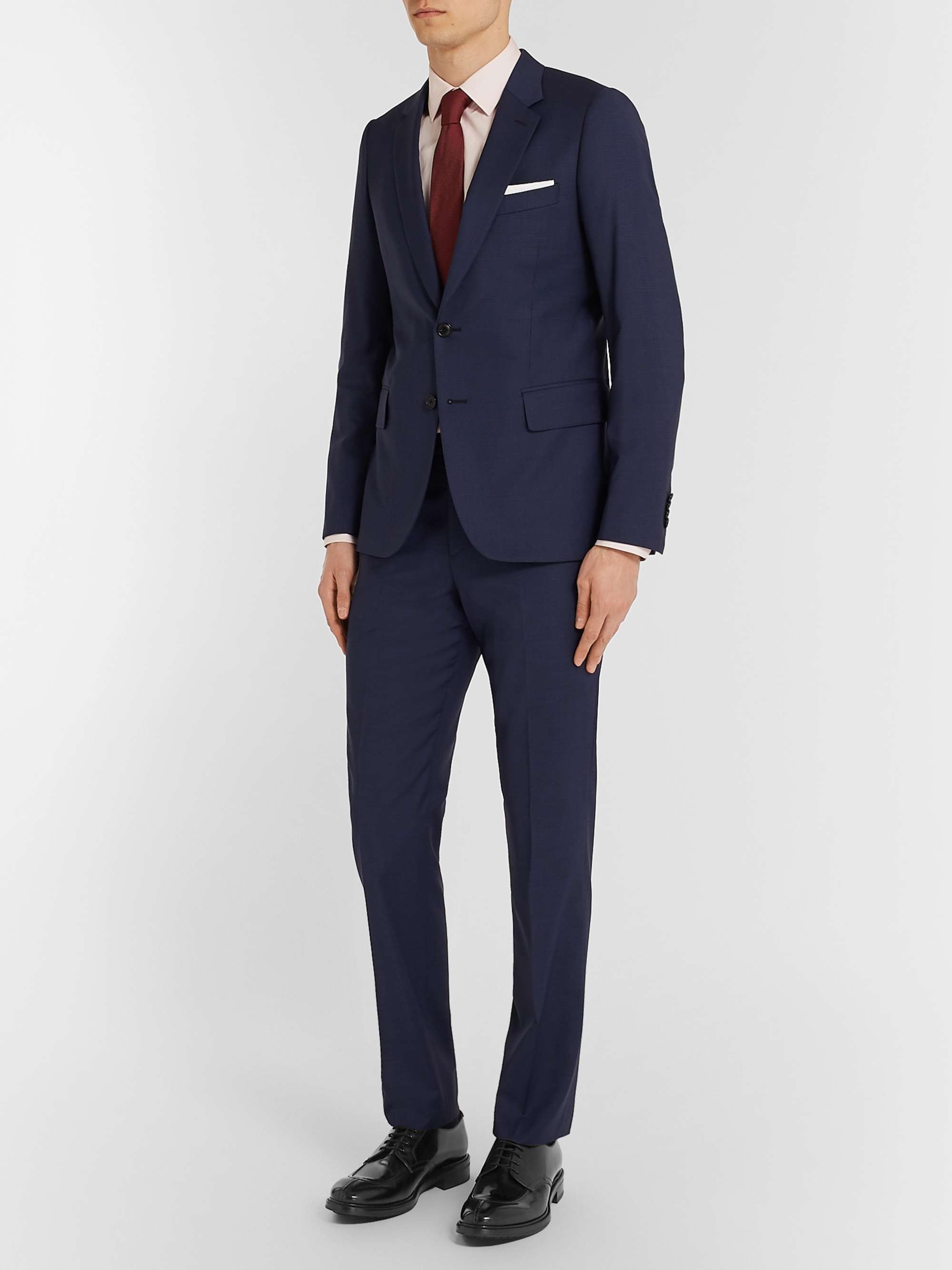PAUL SMITH Andrew Polished-Leather Derby Shoes